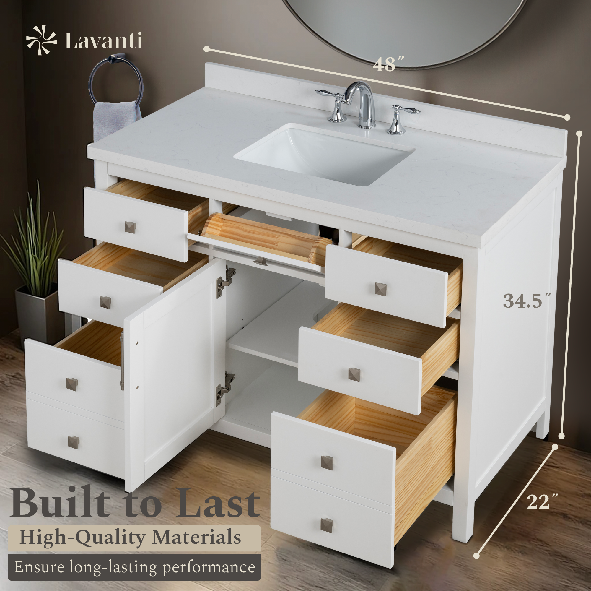 Lavanti Oakford - White 48"