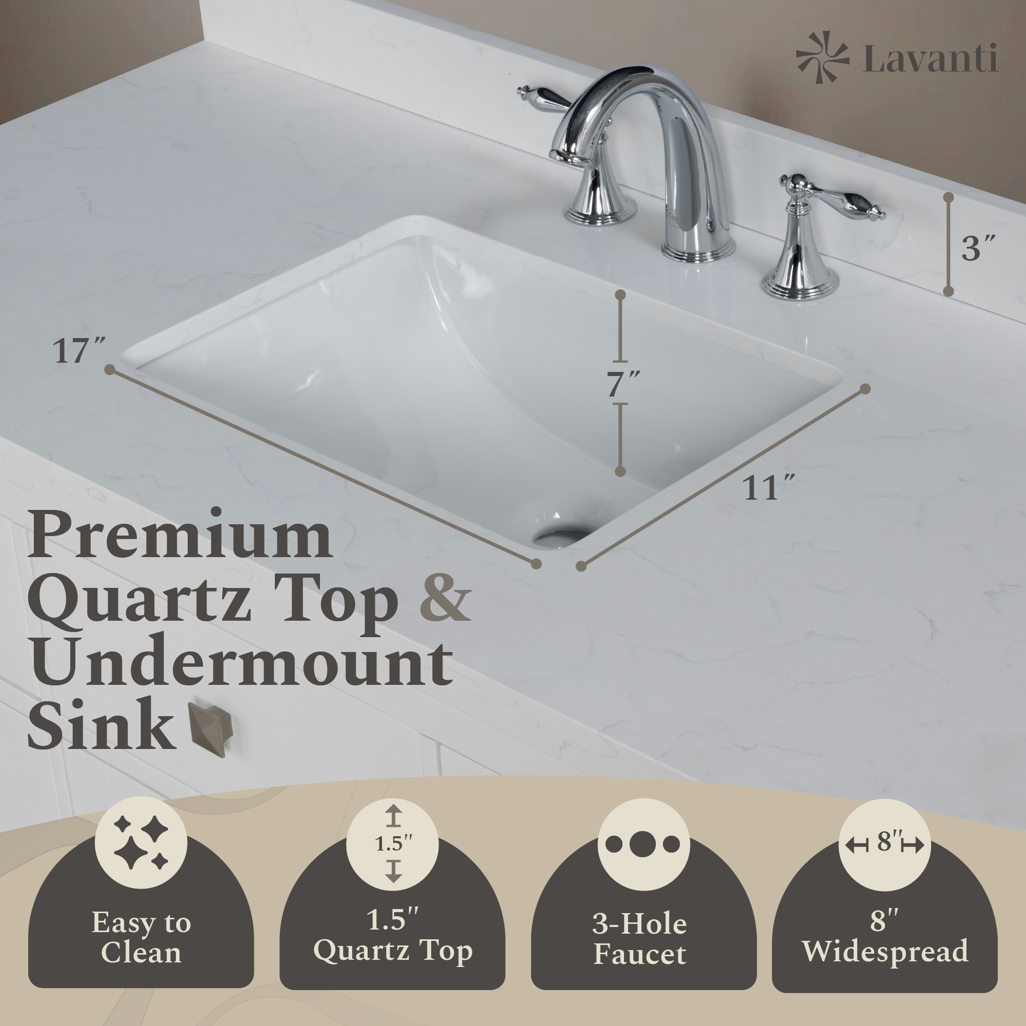 Lavanti Oakford - White 48"