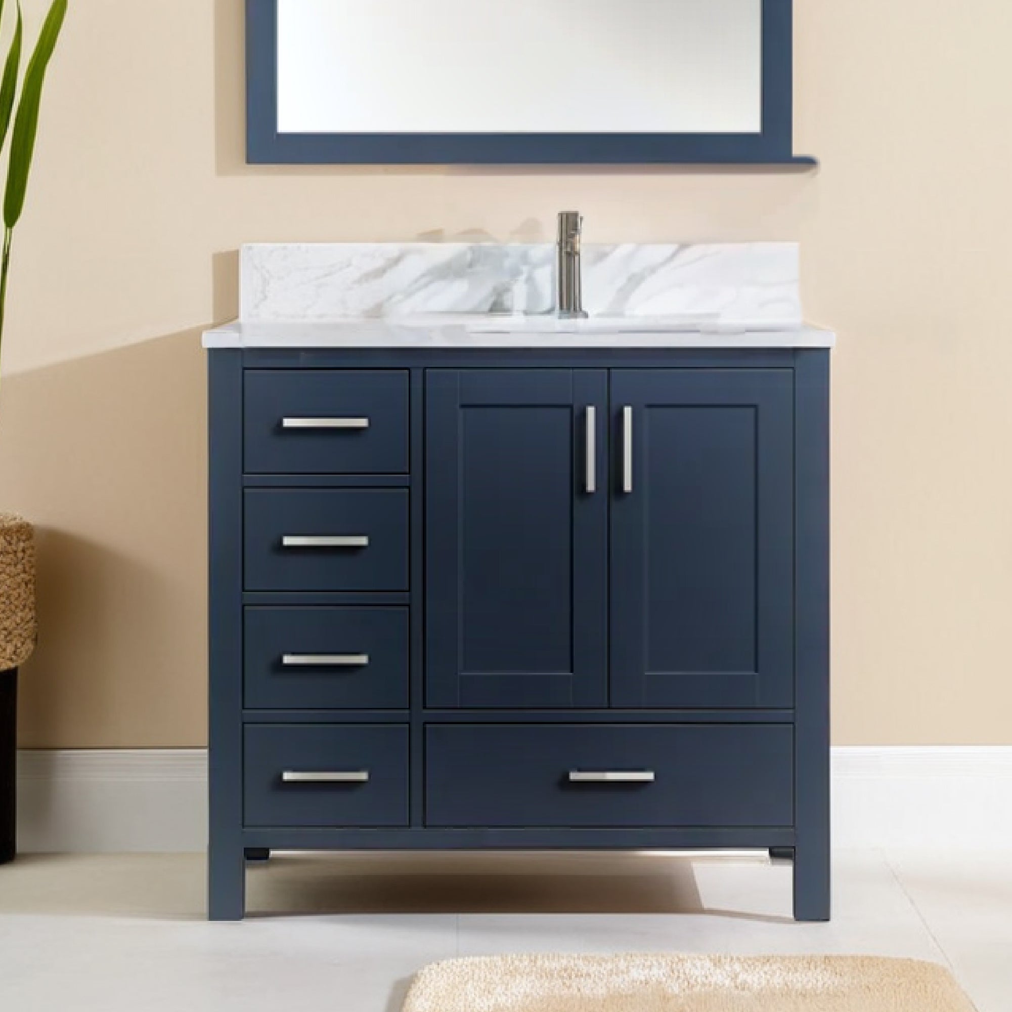 Lavanti Jumana - Navy Blue 36" Right Sink