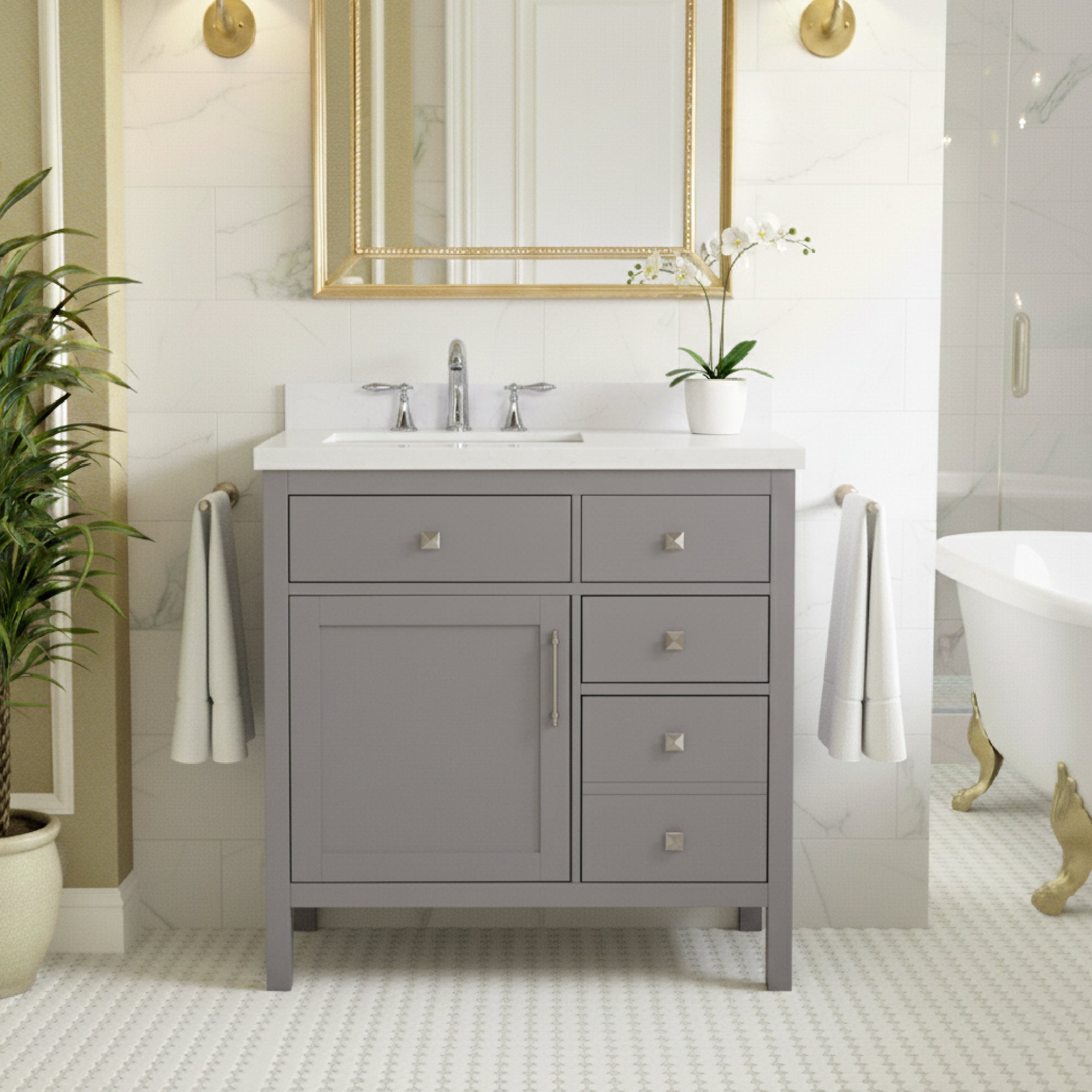 Lavanti Oakford - Gray 36" Left Sink