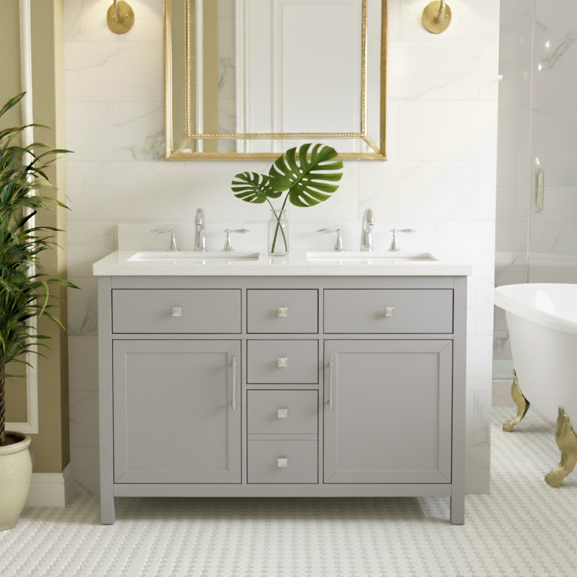 Lavanti Oakford - Gray 48" Double Sink