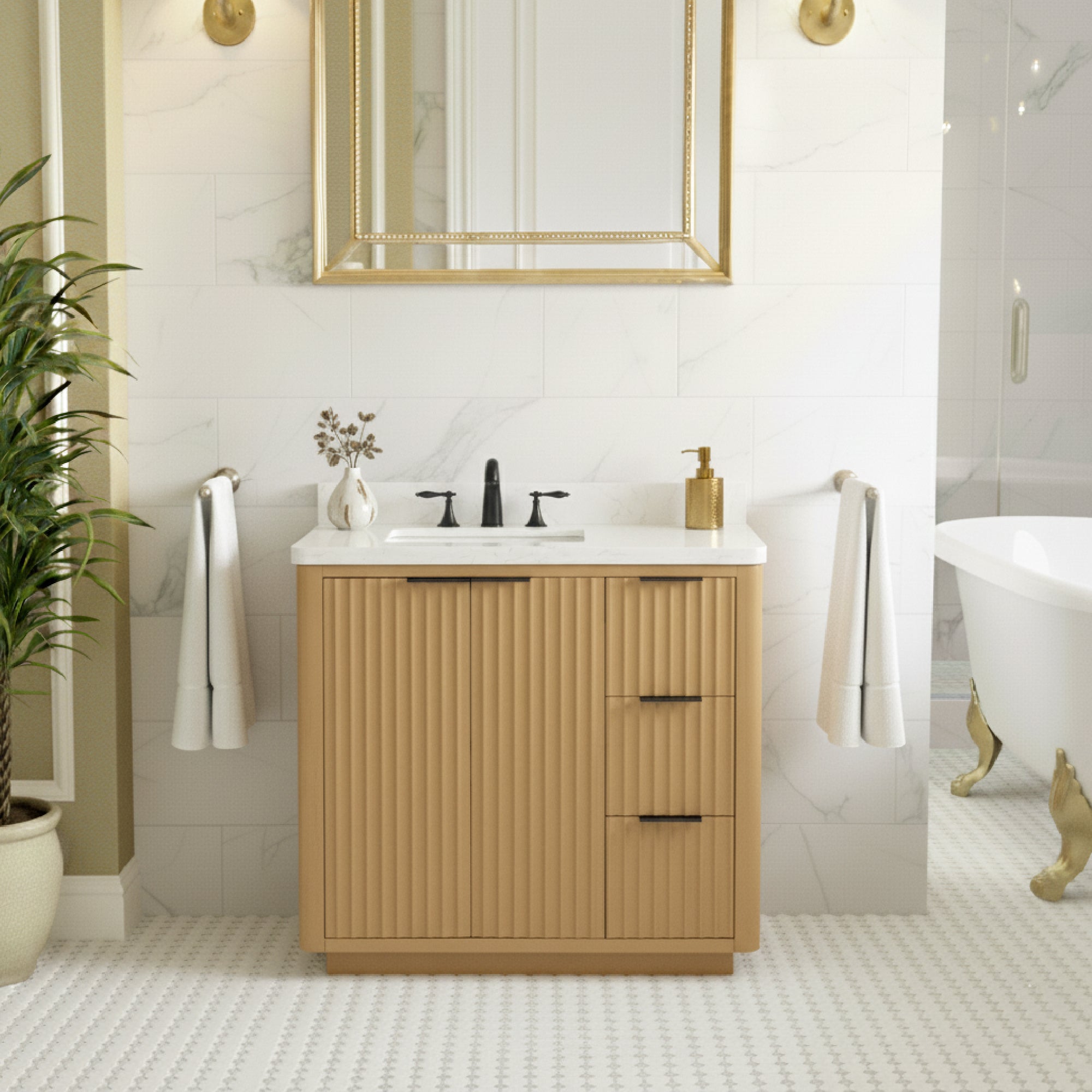 Lavanti Wooderna - Oak 36" Left Sink