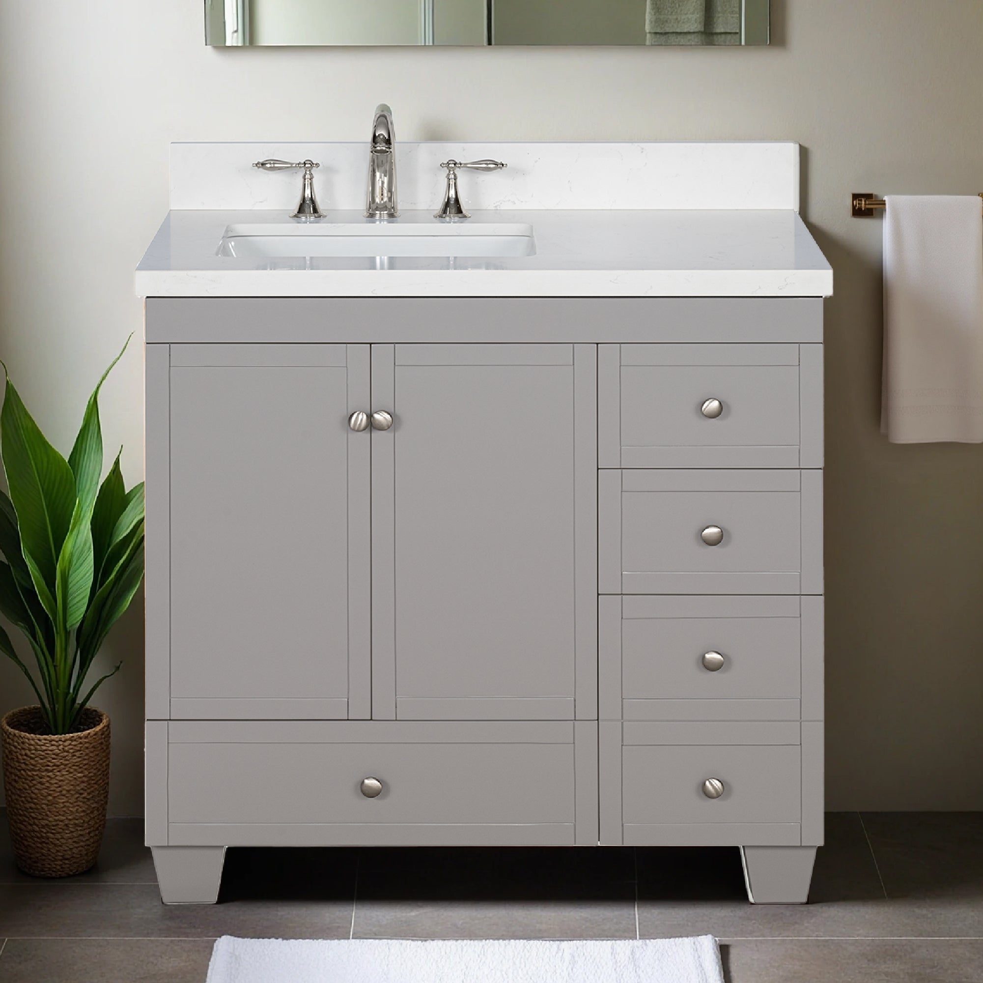 Lavanti Depos - Gray 36" Left Sink