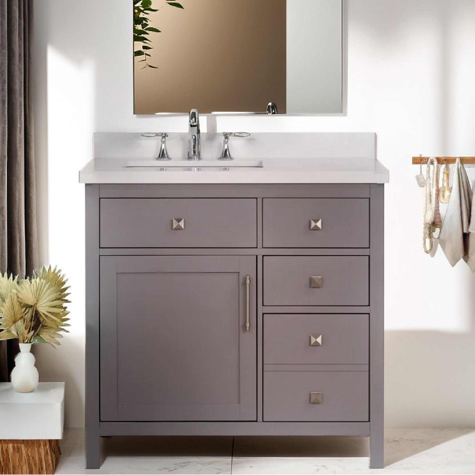 Lavanti Oakford - Gray 36" Left Sink