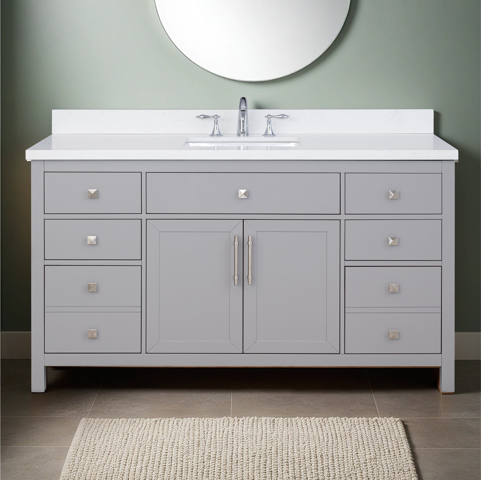 Lavanti Oakford - Gray 60" Single Sink