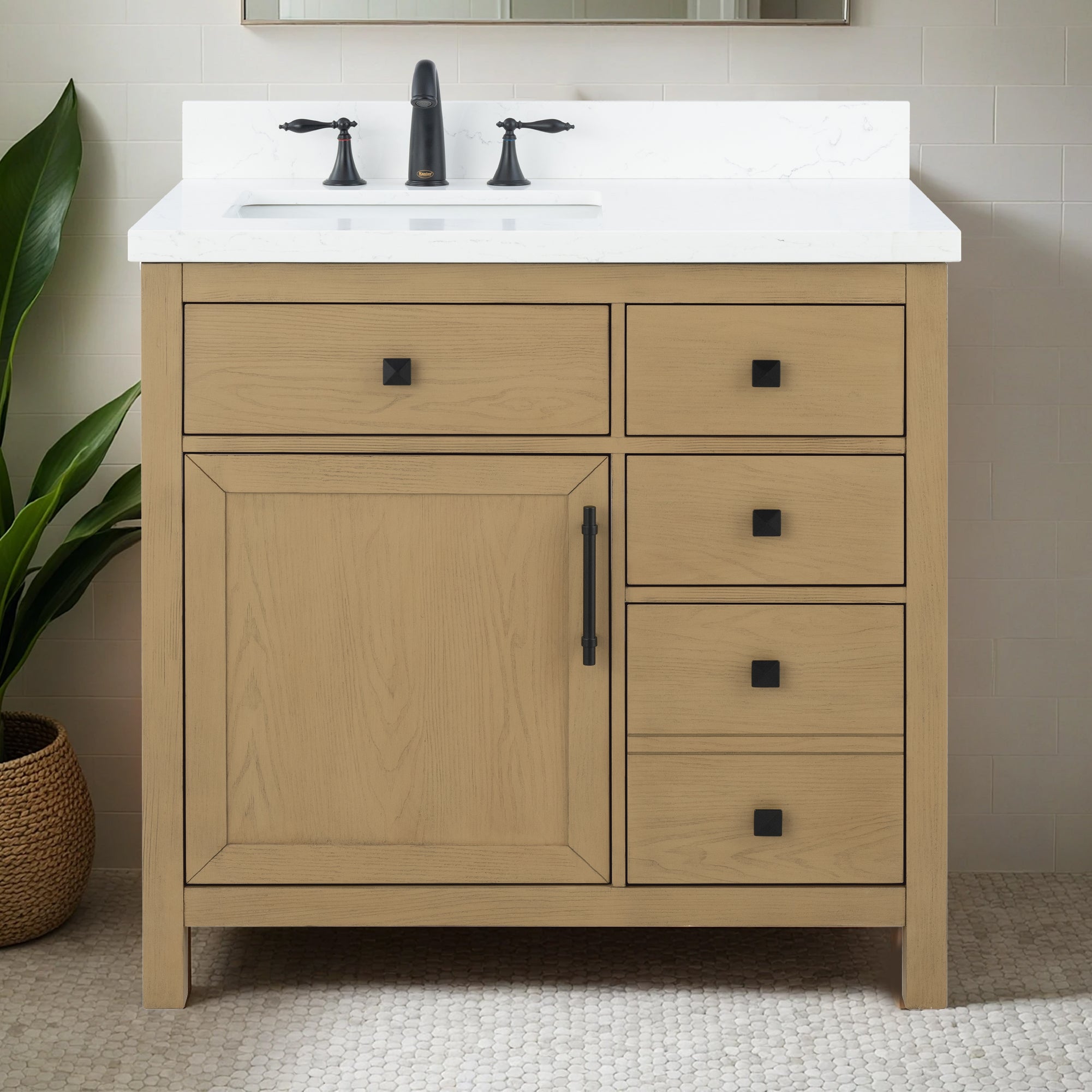 Lavanti Oakford - Oak 36" Left Sink
