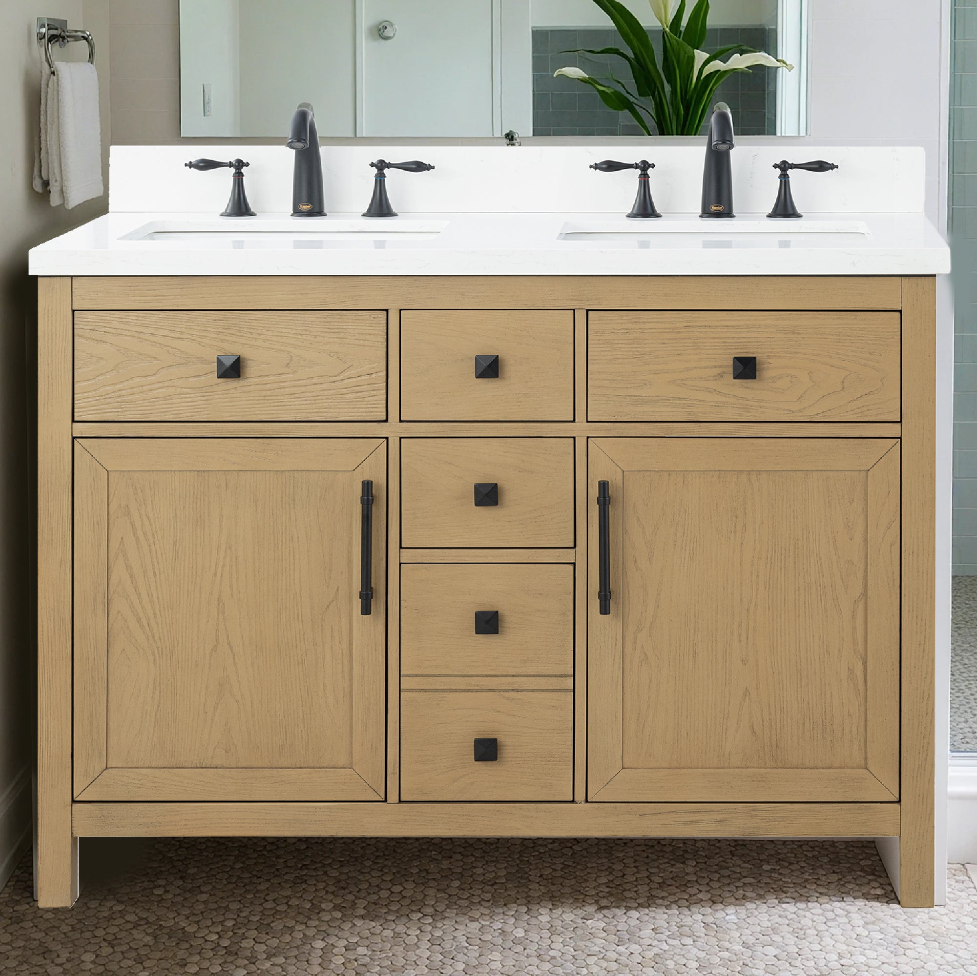 Lavanti Oakford - Oak 48" Double Sink