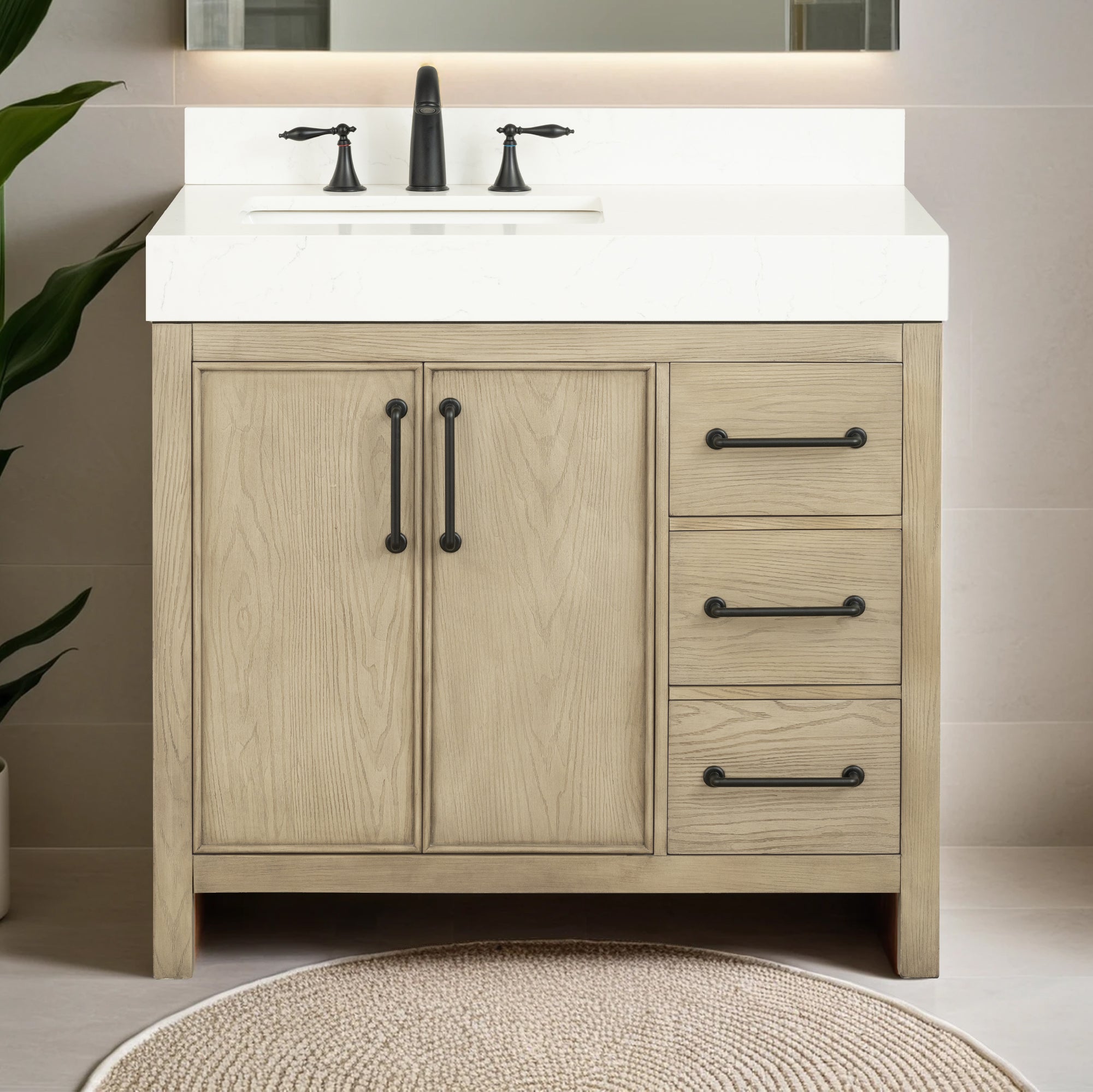 Lavanti Valvet - Firwood Gray 36" Left Sink