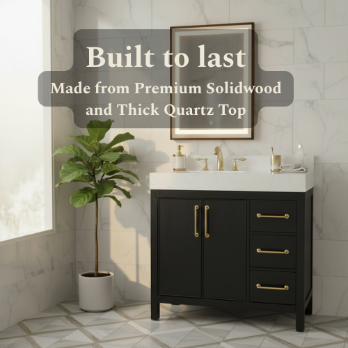 Lavanti Valvet - Firwood Black 36" Left Sink