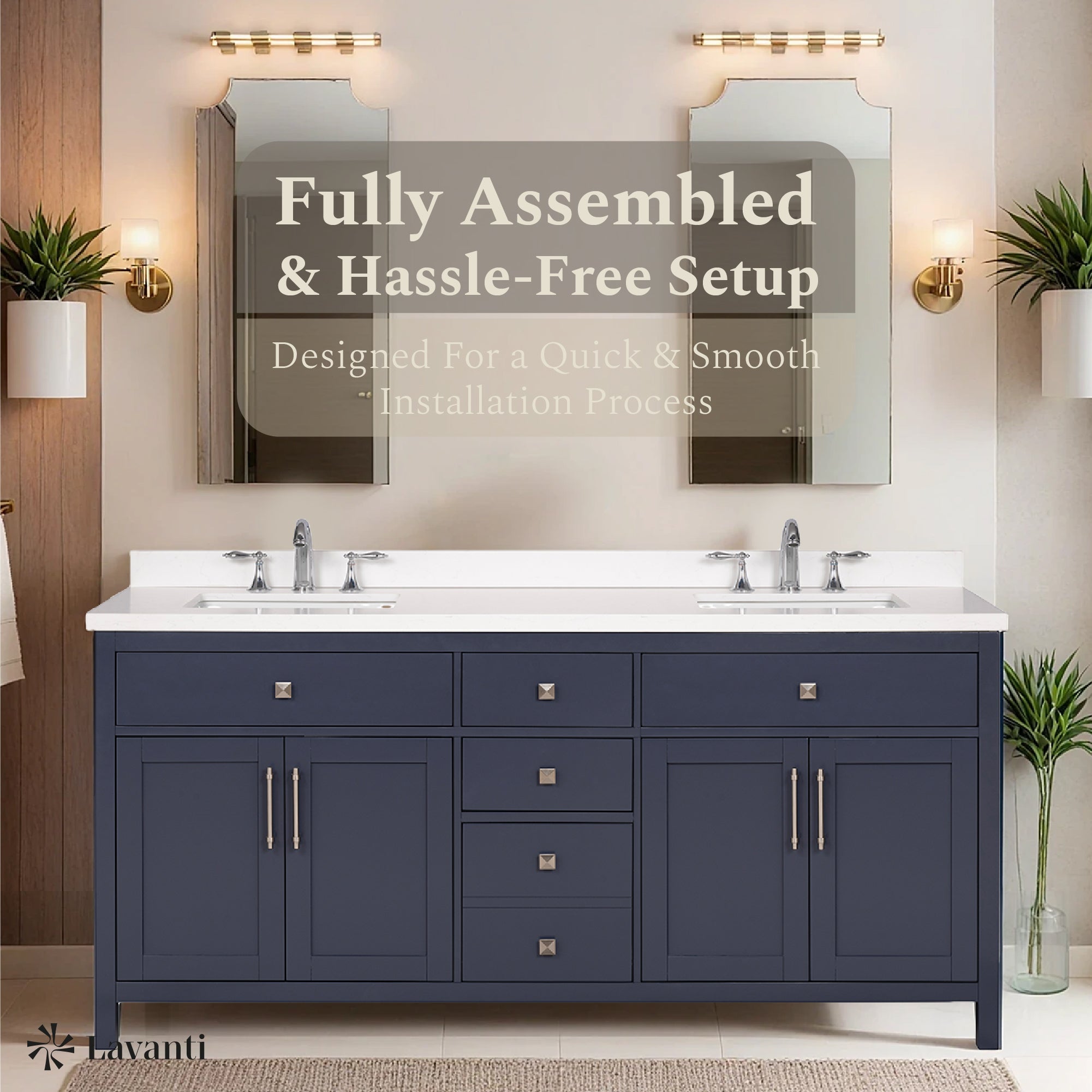 Lavanti Oakford - Navy Blue 72"