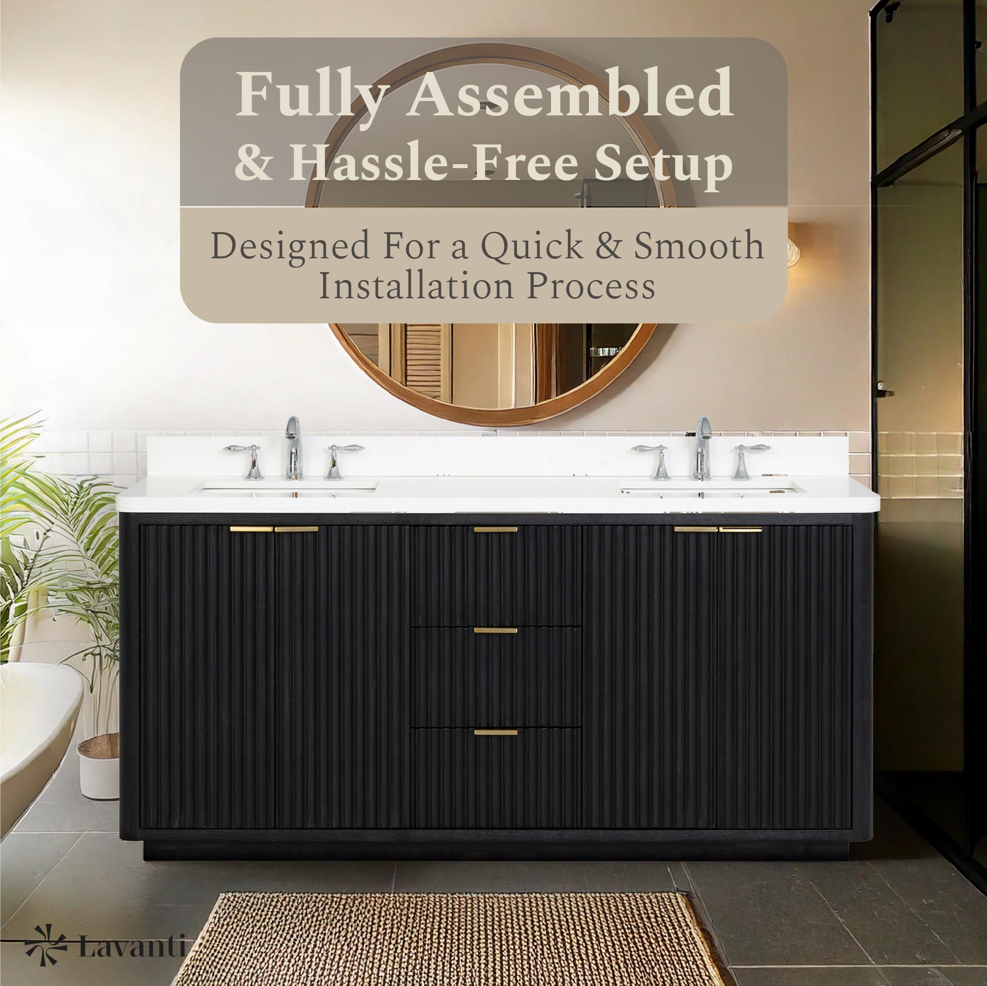 Lavanti Wooderna - Firwood Black 72"