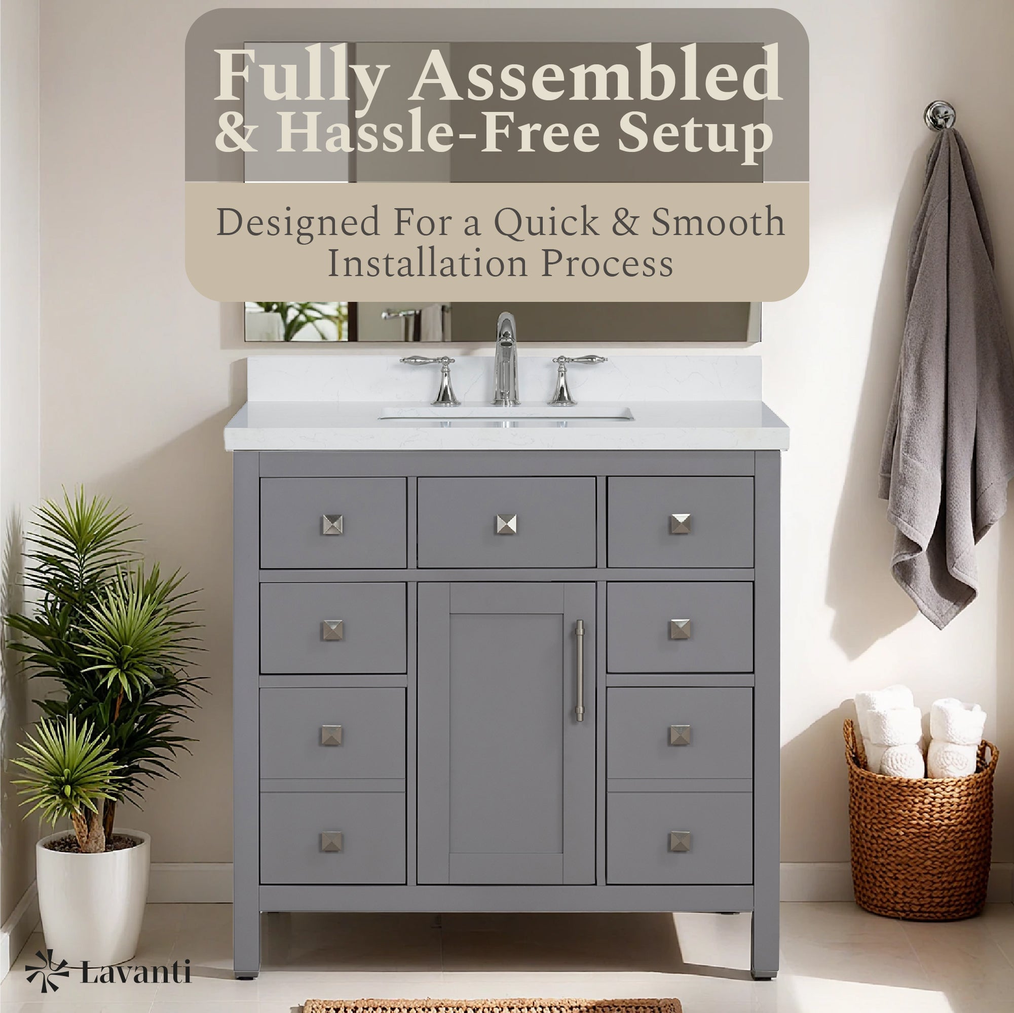 Lavanti Oakford - Gray 36"