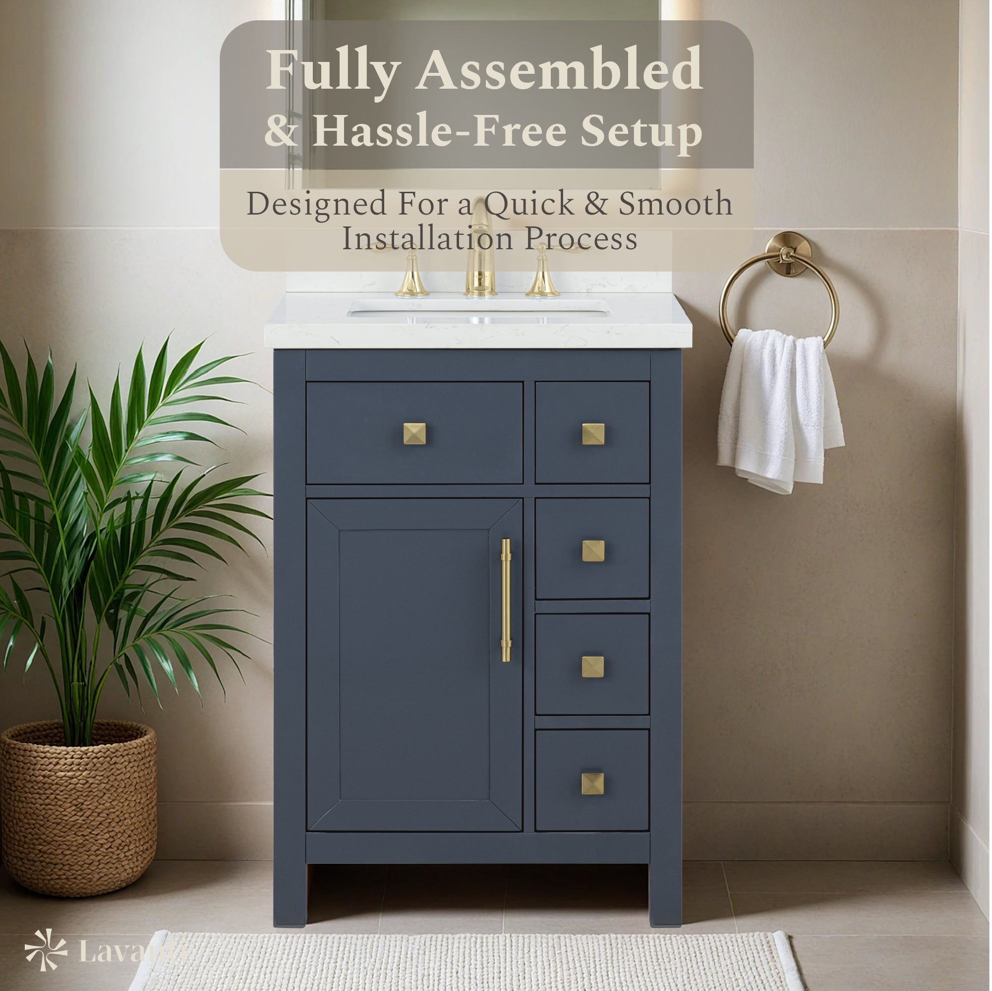 Lavanti Oakford - Navy Blue 24*18"