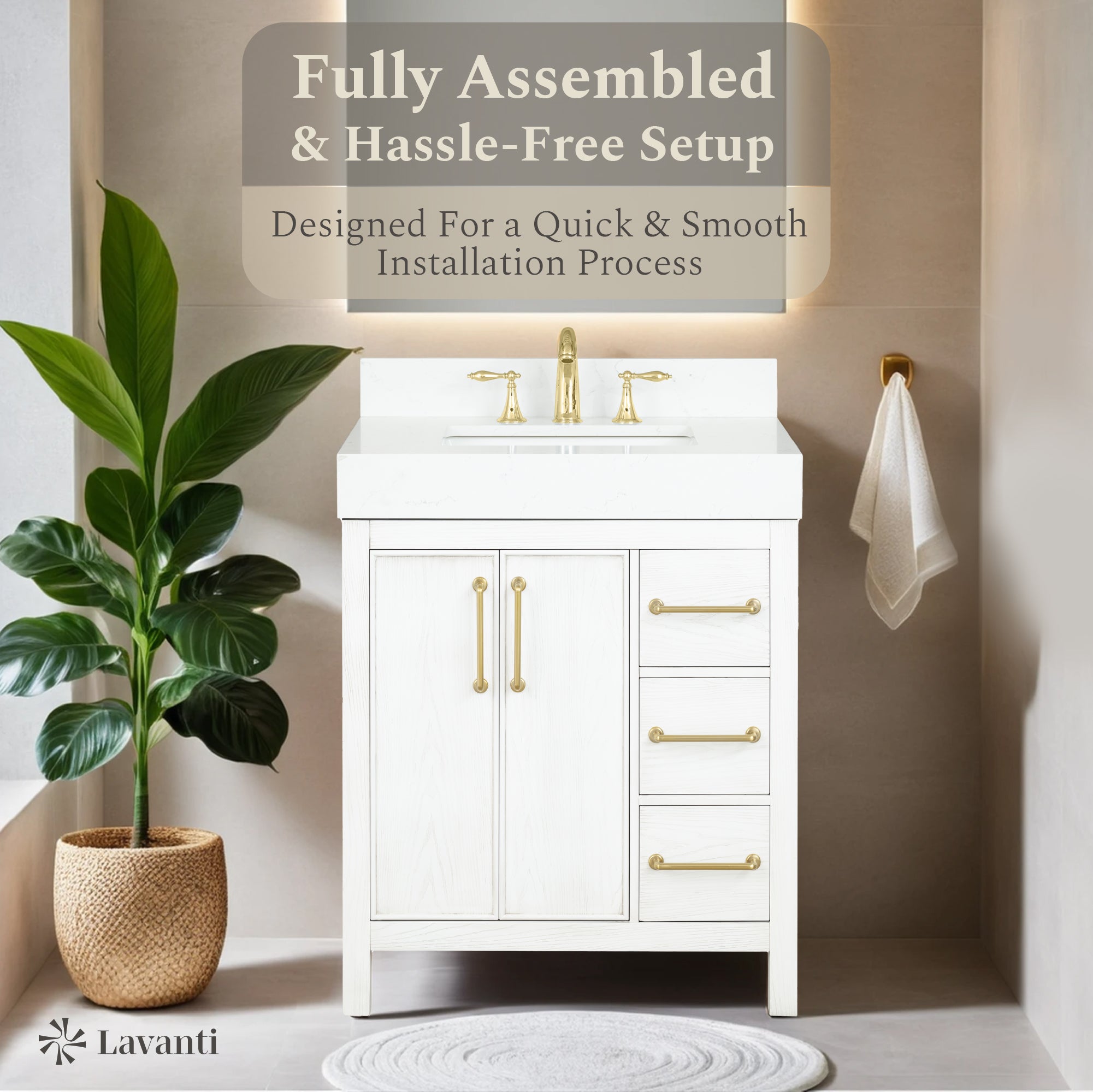 Lavanti Valvet - Firwood White 30"