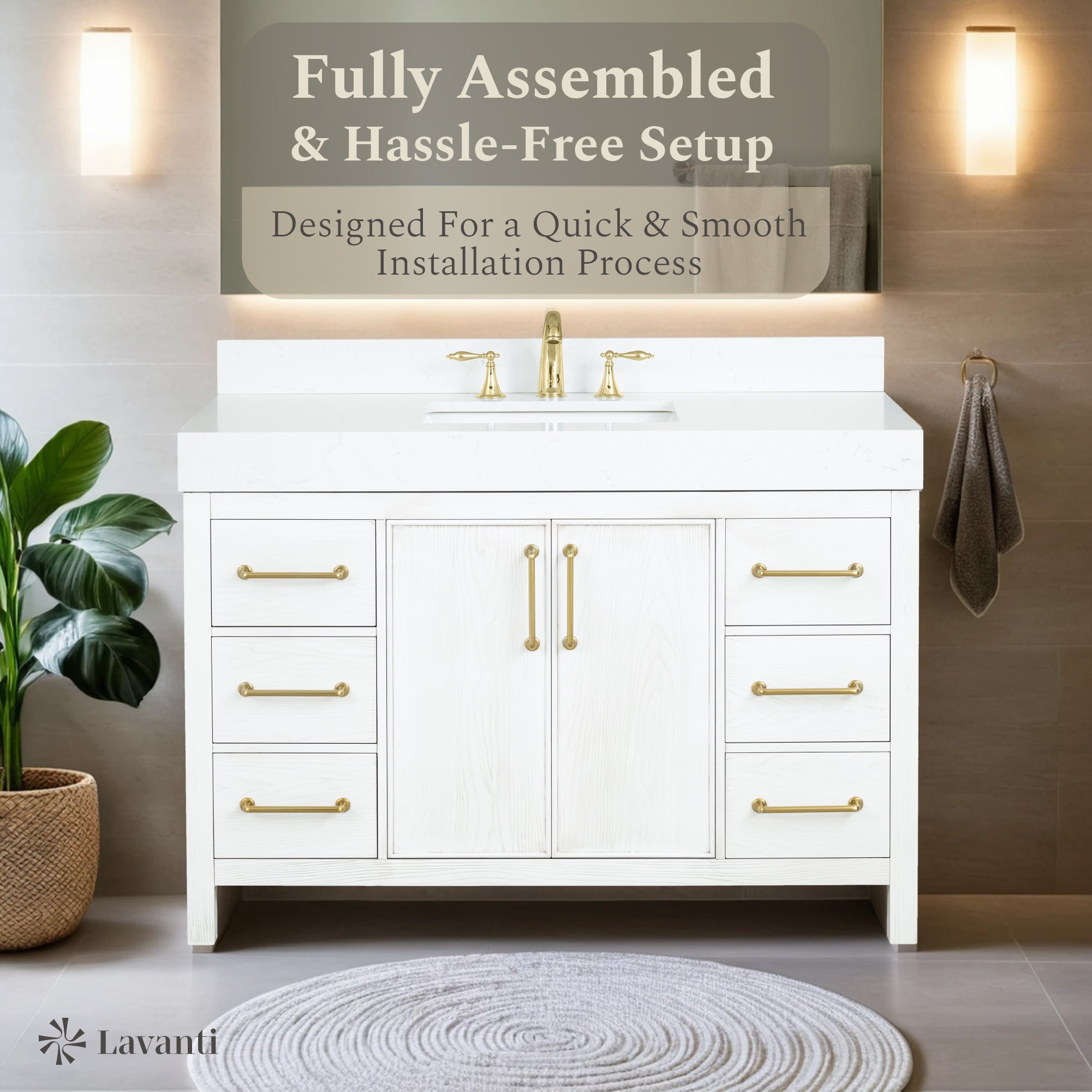 Lavanti Valvet - Firwood White 48"