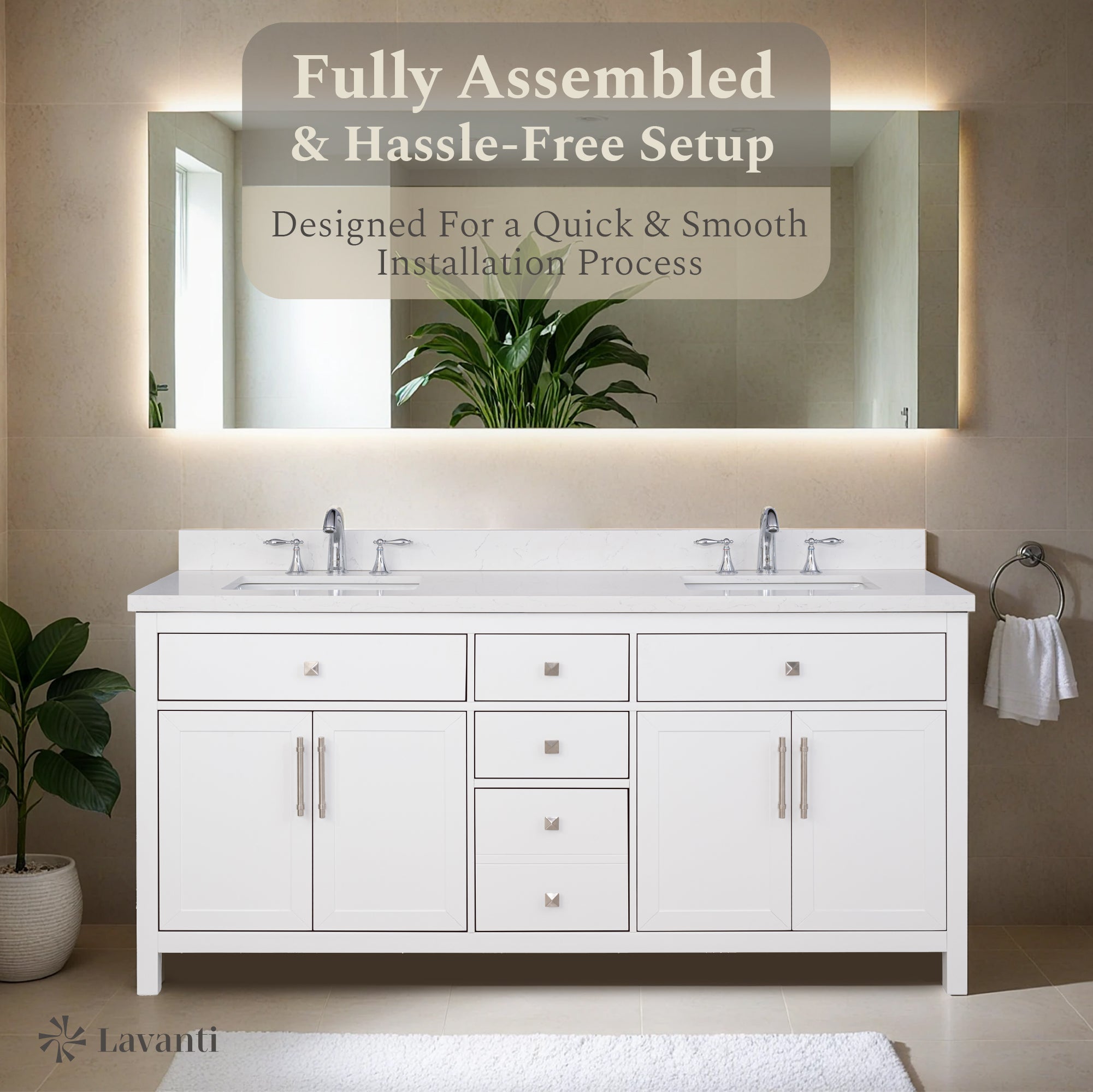 Lavanti Oakford - White 72"