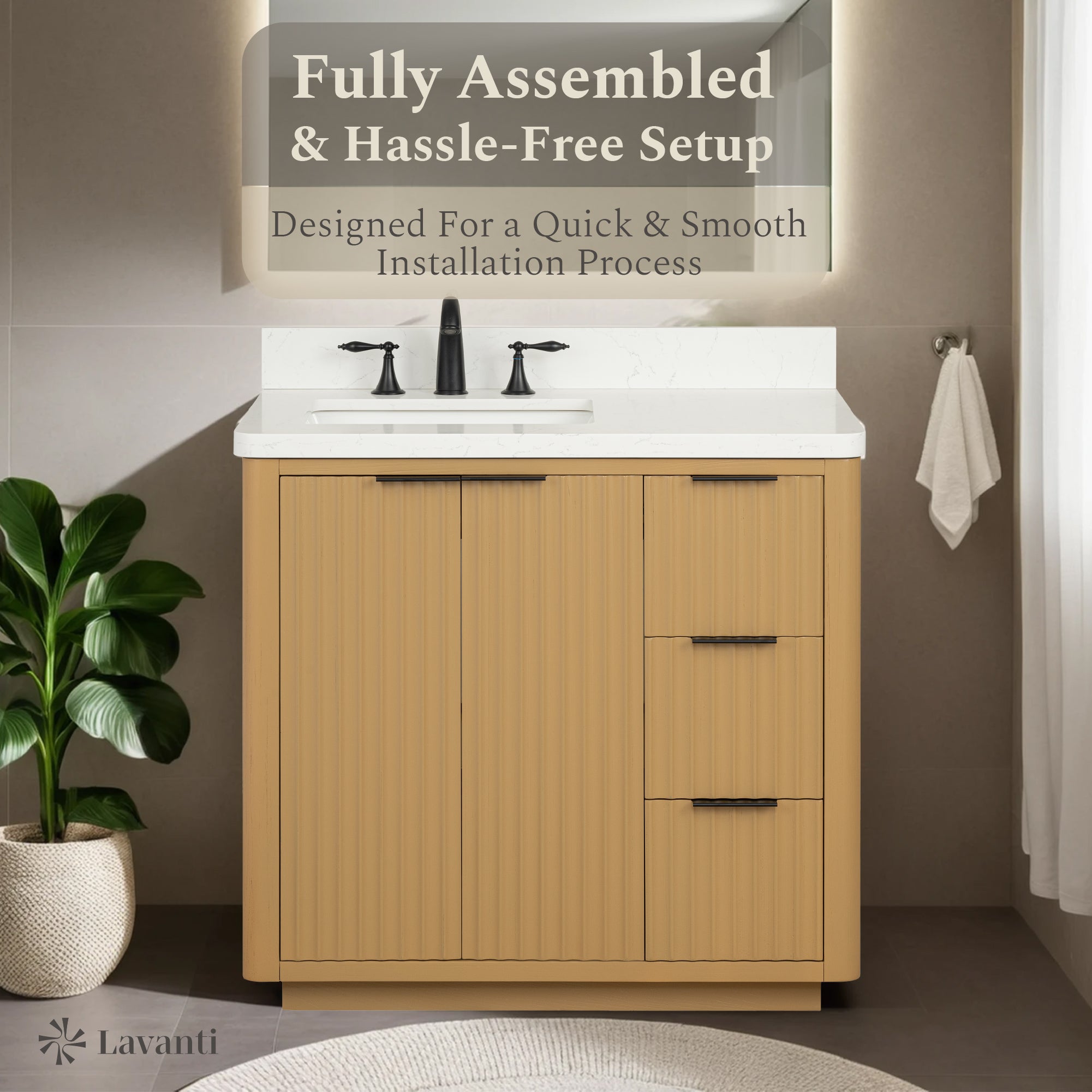 Lavanti Wooderna - Oak 36" Left Sink