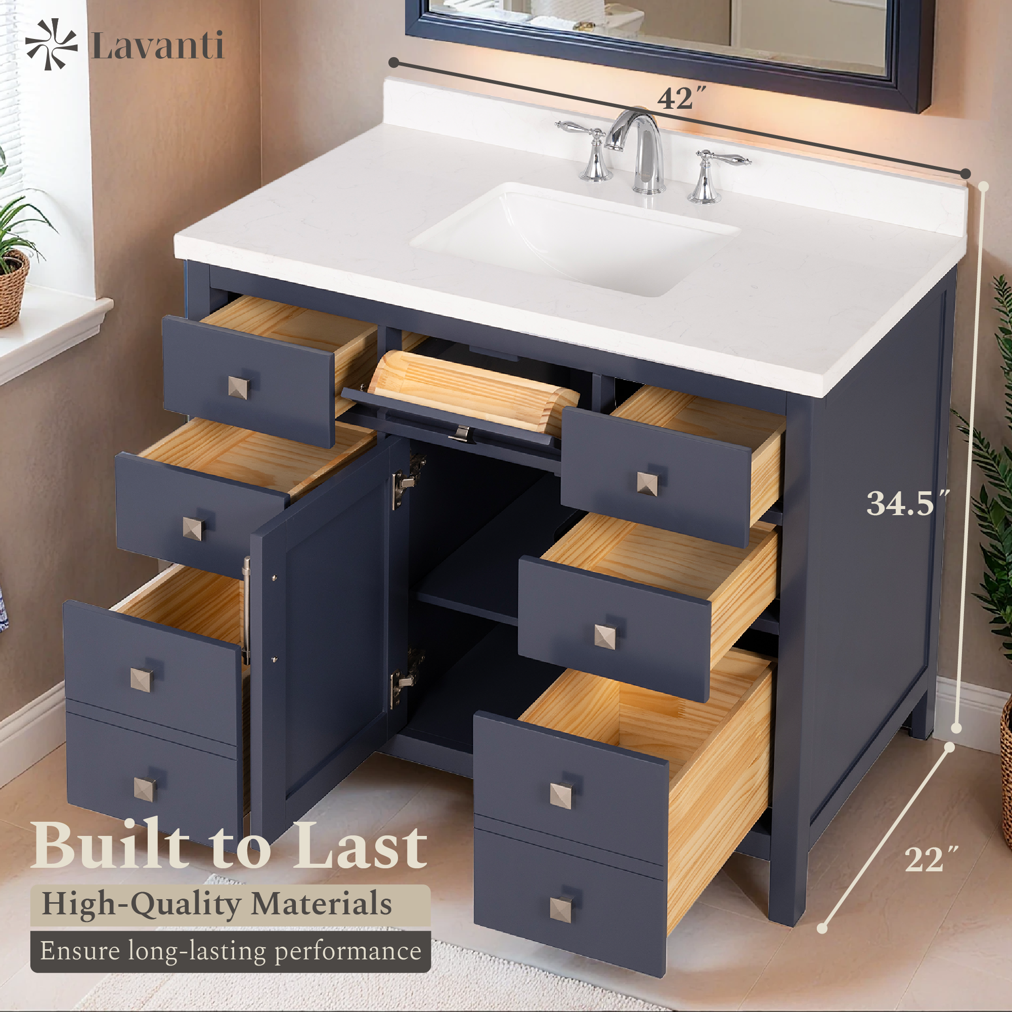 Lavanti Oakford - Navy Blue 42"