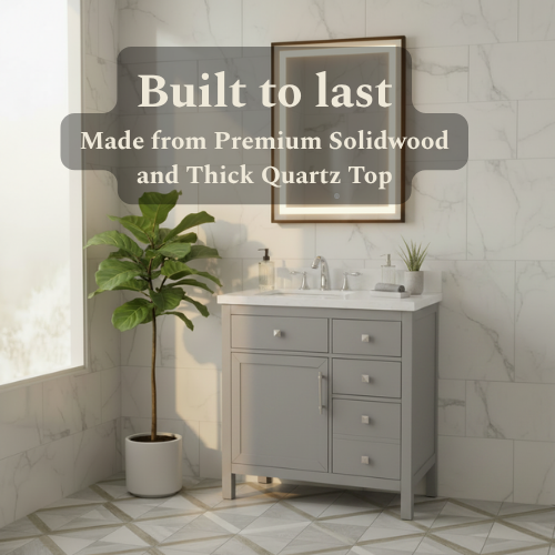 Lavanti Oakford - Gray 36"x18" Left Sink
