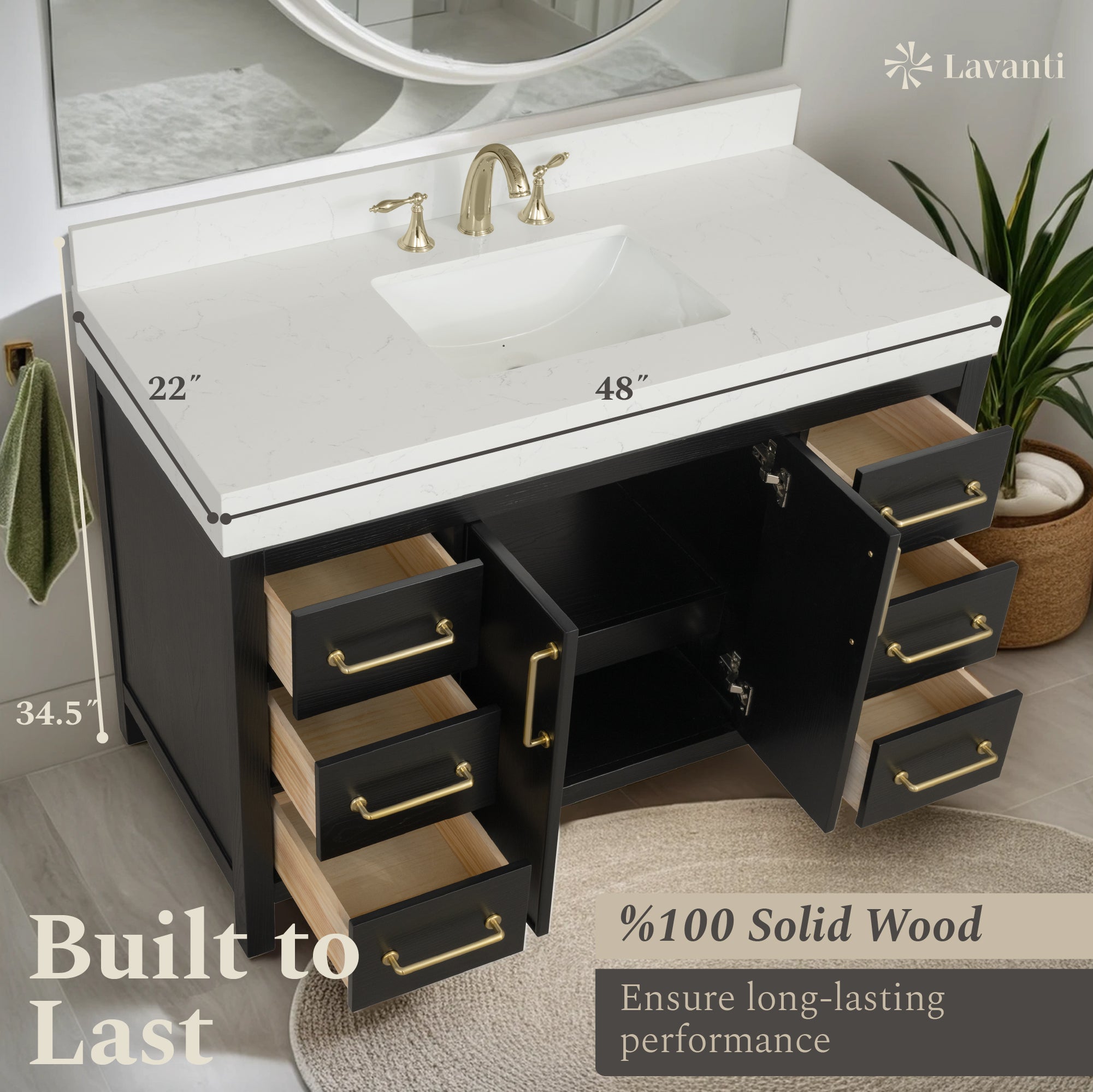 Lavanti Valvet - Firwood Black 48"