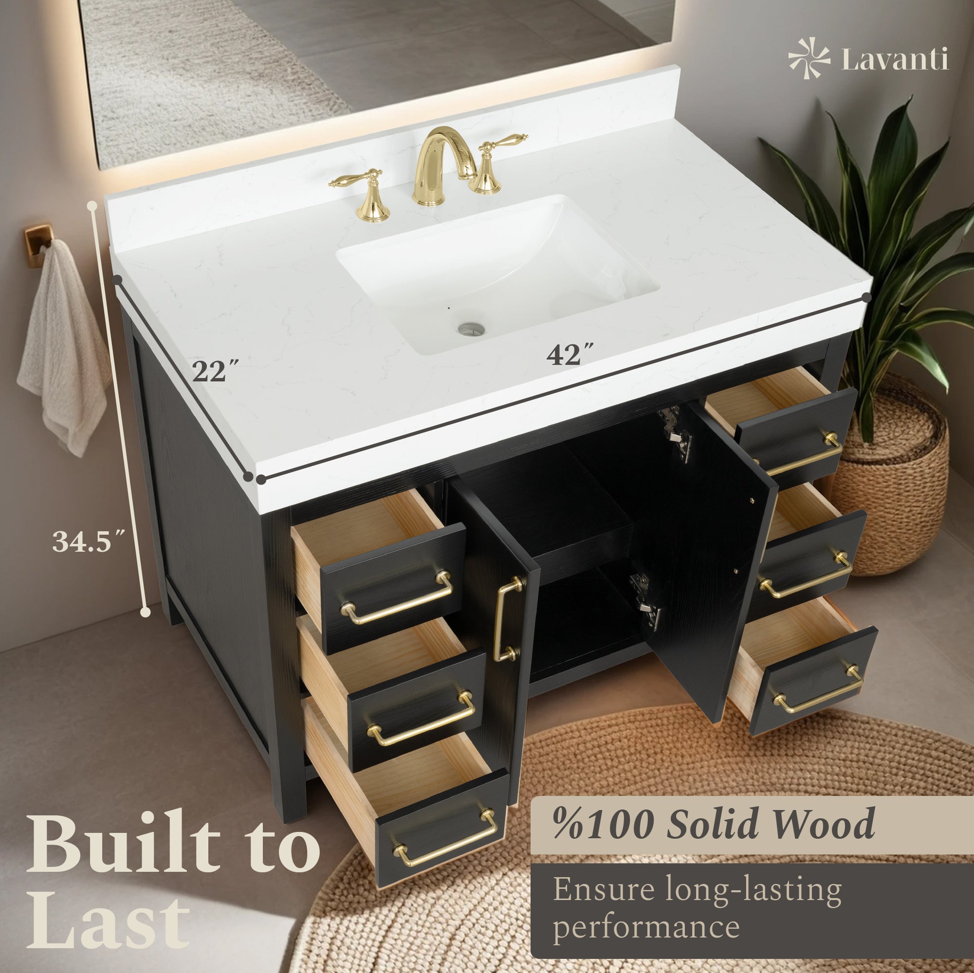 Lavanti Valvet - Firwood Black 42"