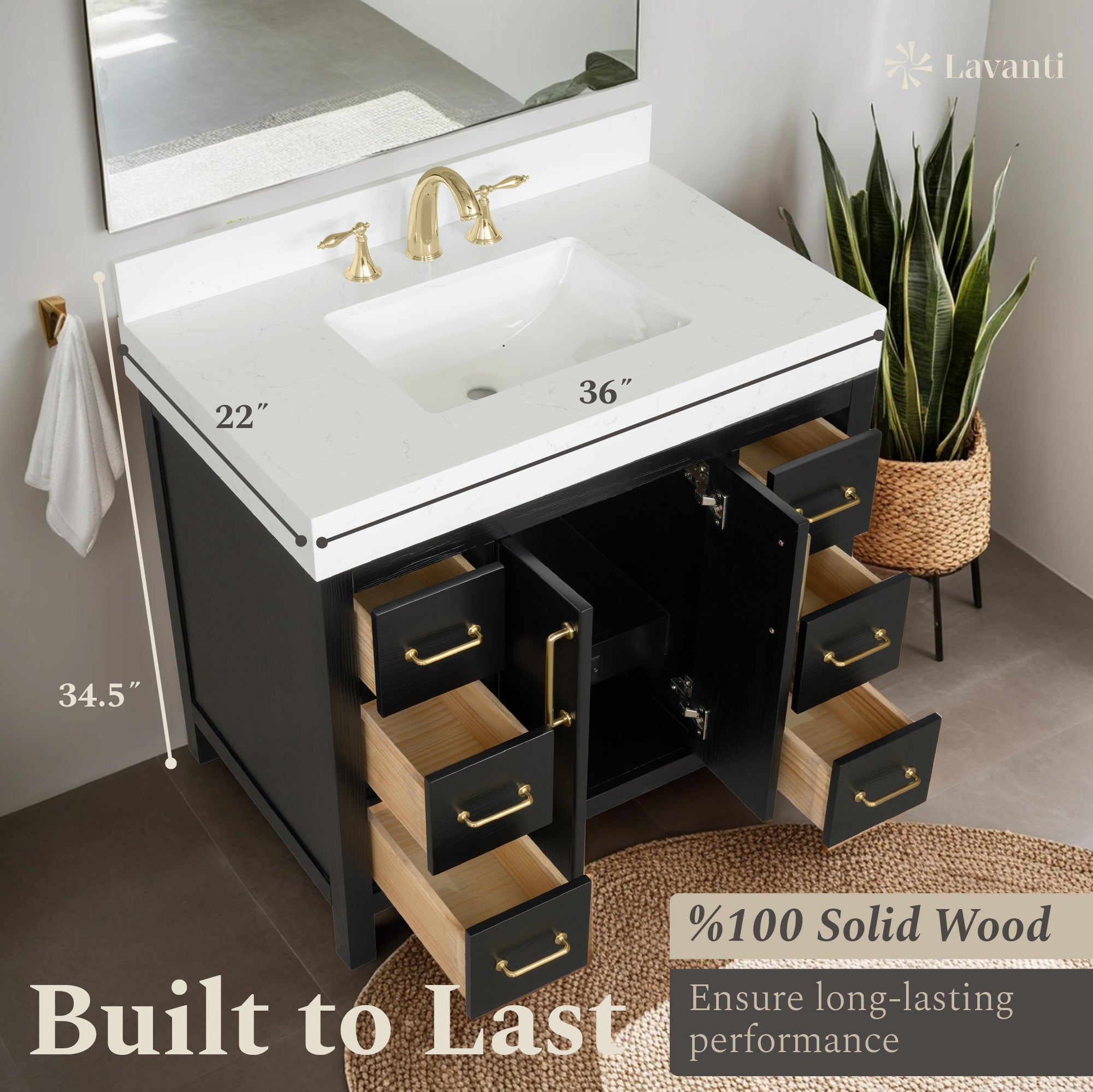 Lavanti Valvet - Firwood Black 36"