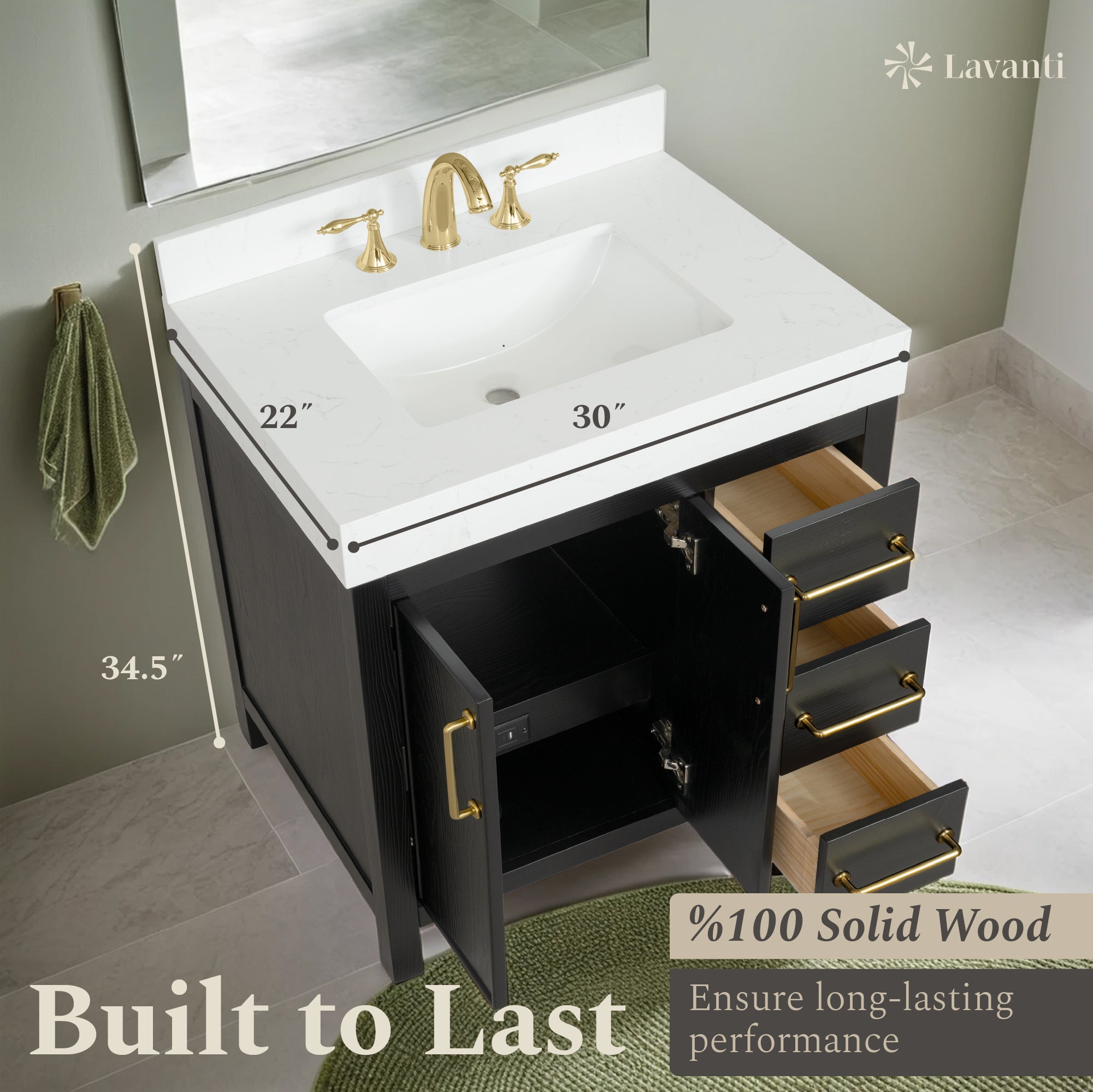 Lavanti Valvet - Firwood Black 30"