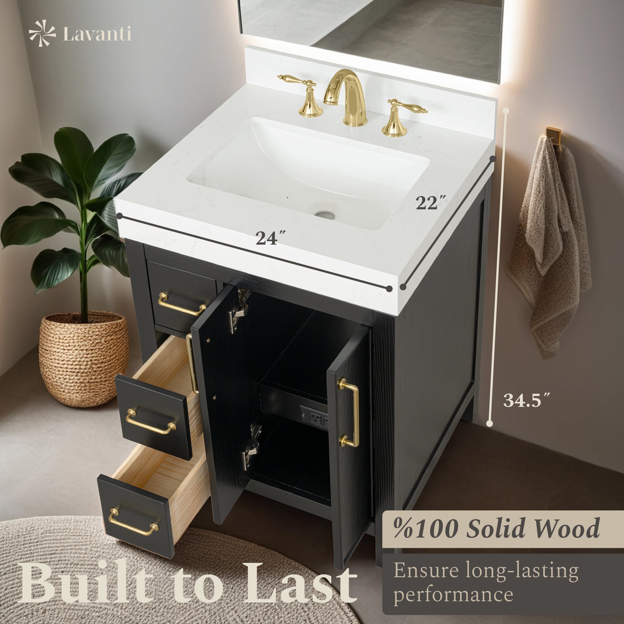 Lavanti Valvet - Firwood Black 24"