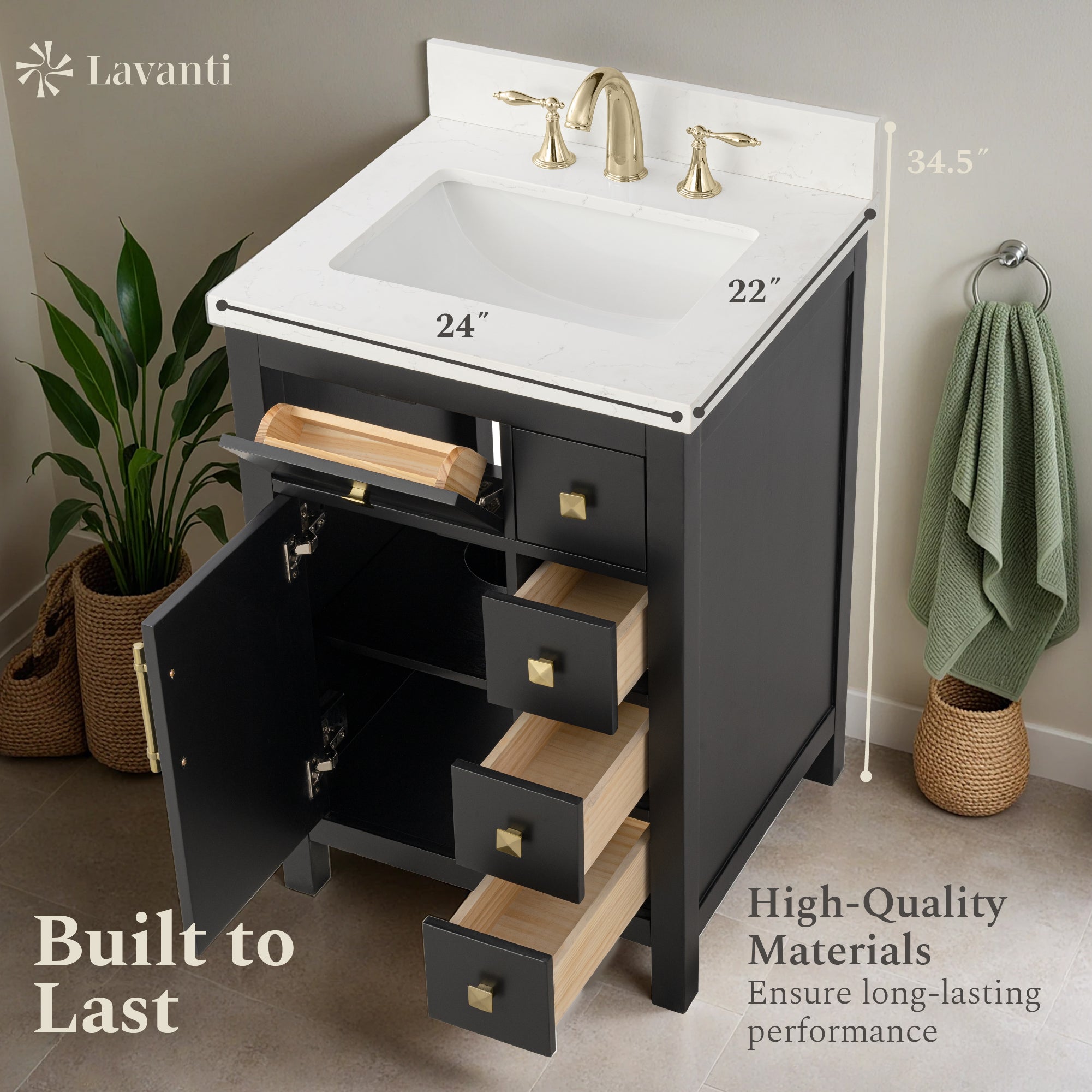 Lavanti Oakford - Black 24"