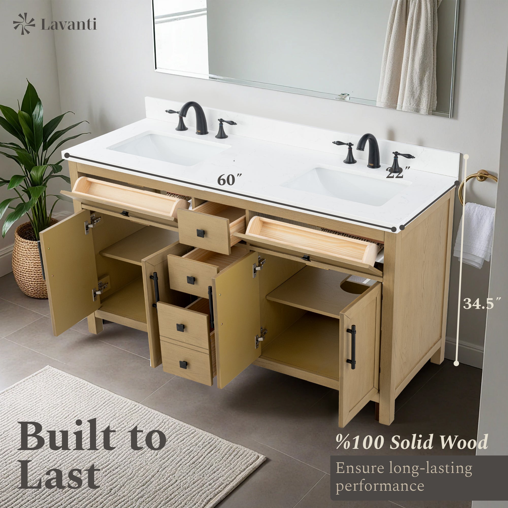 Lavanti Oakford - Oak 60"