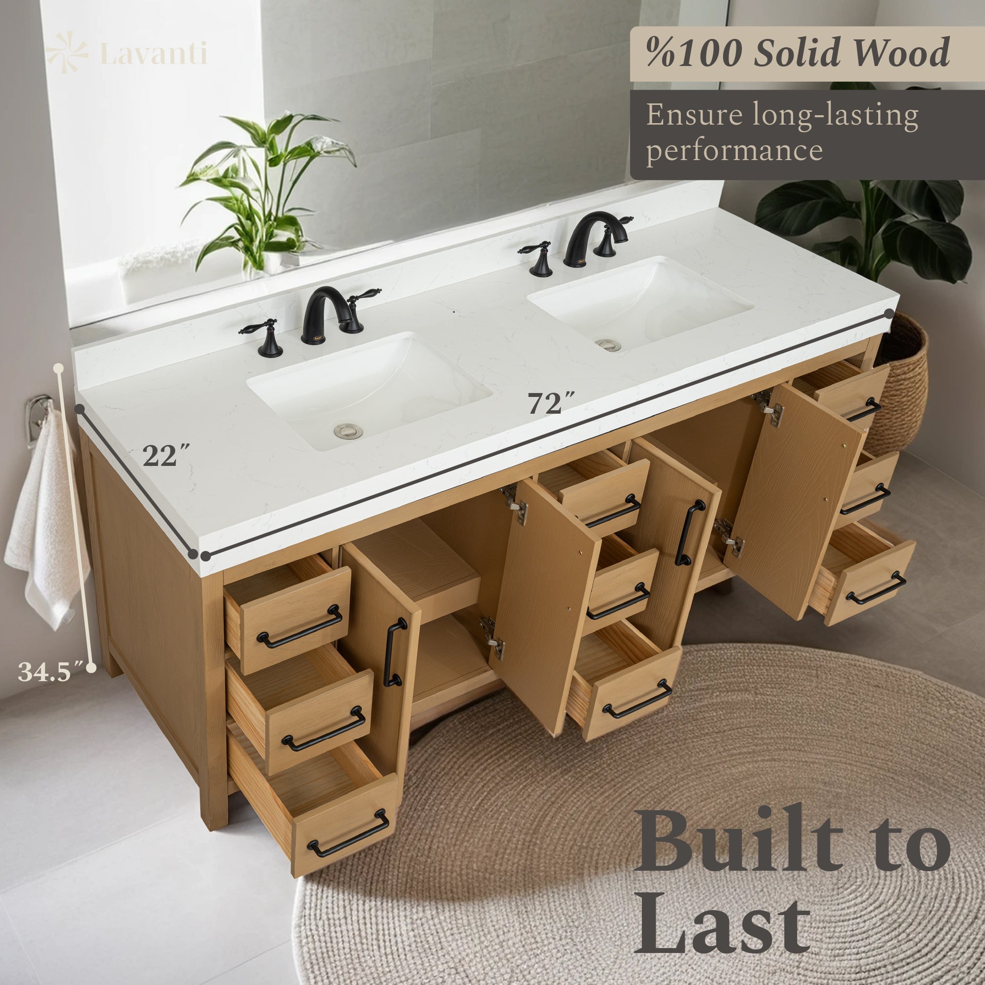 Lavanti Valvet - Oak 72"