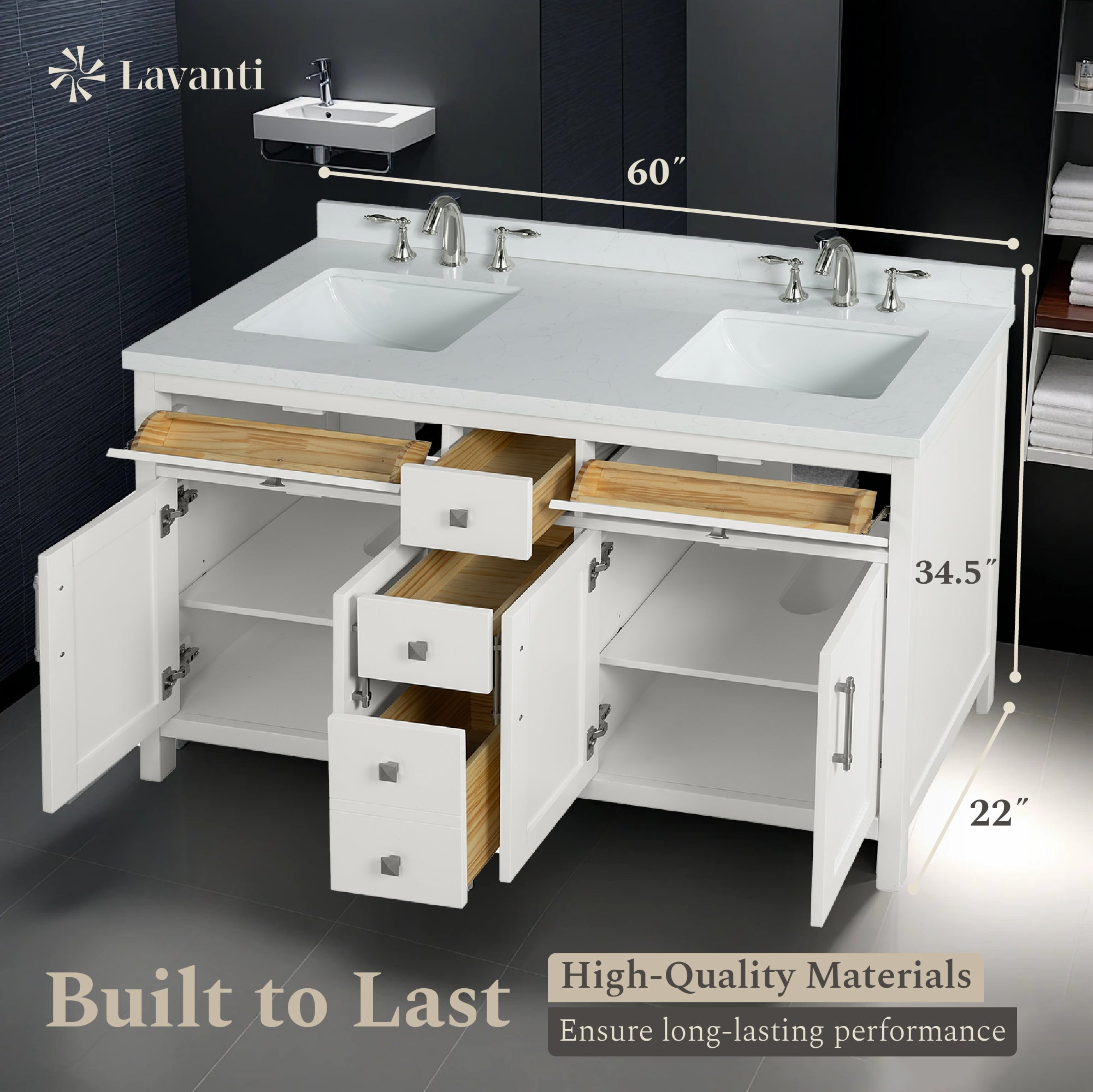 Lavanti Oakford - White 60"