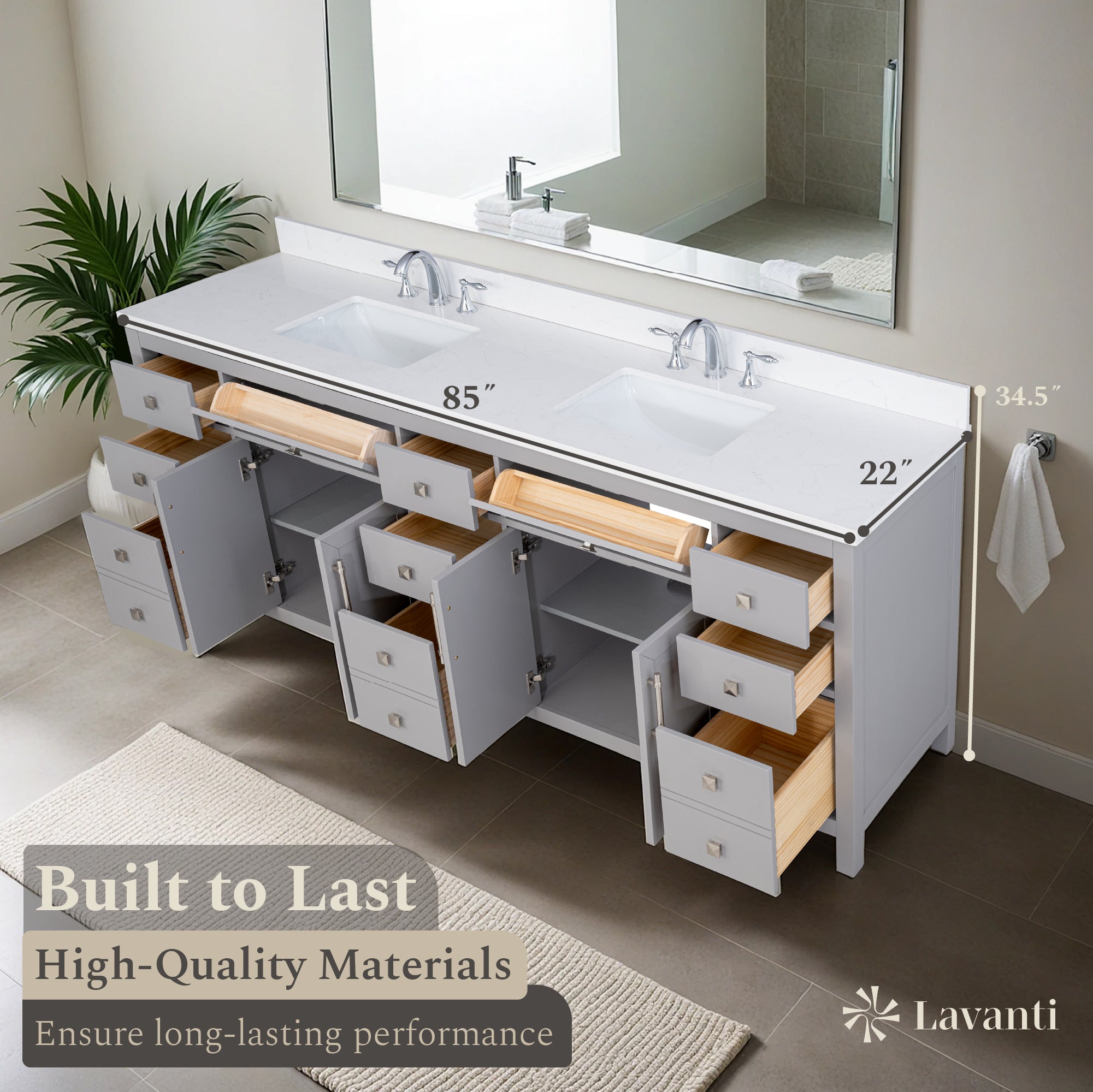 Lavanti Oakford - Gray 84"