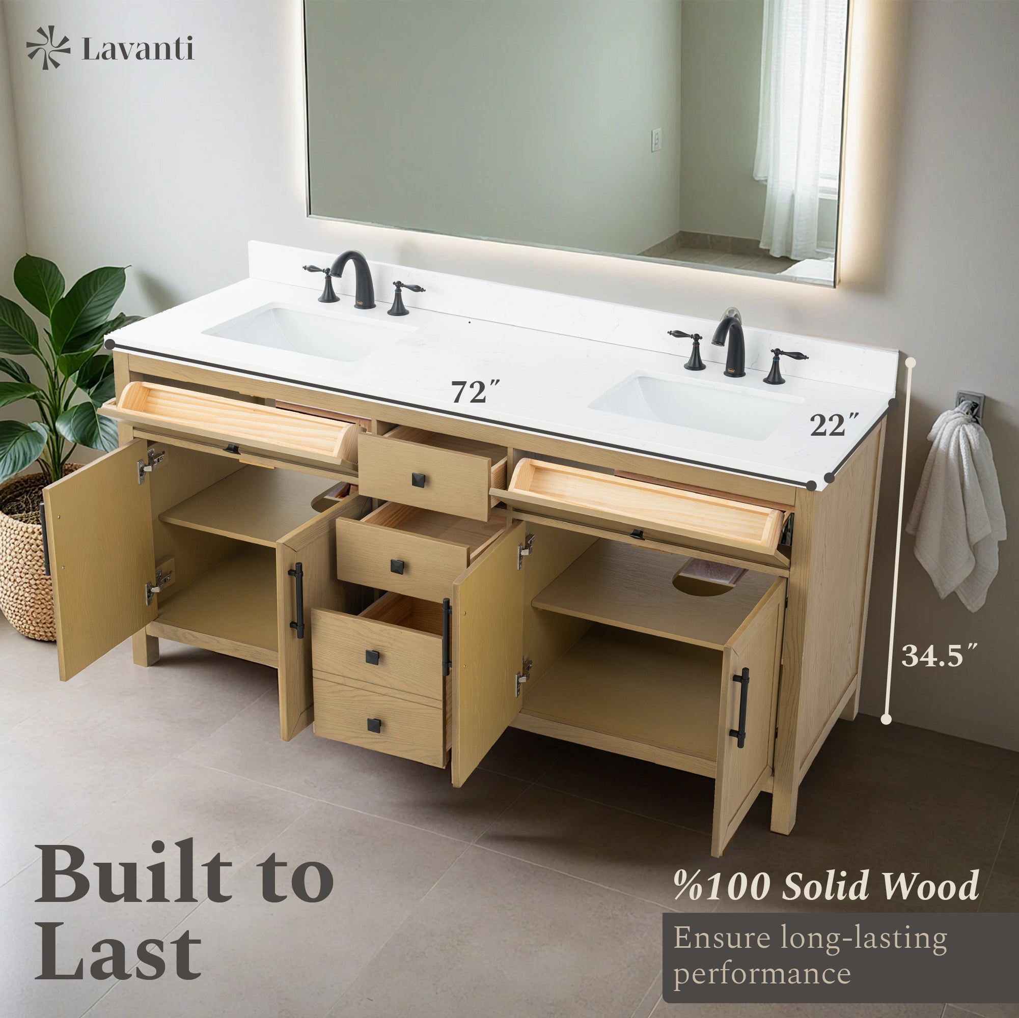 Lavanti Oakford - Oak 72"