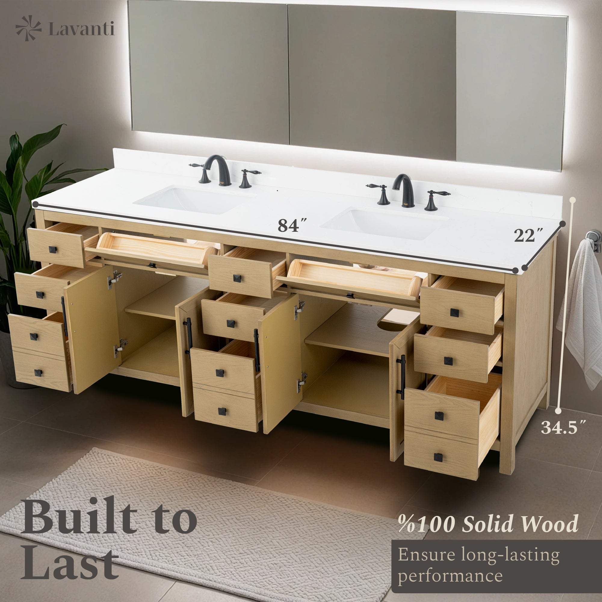 Lavanti Oakford - Oak 84"