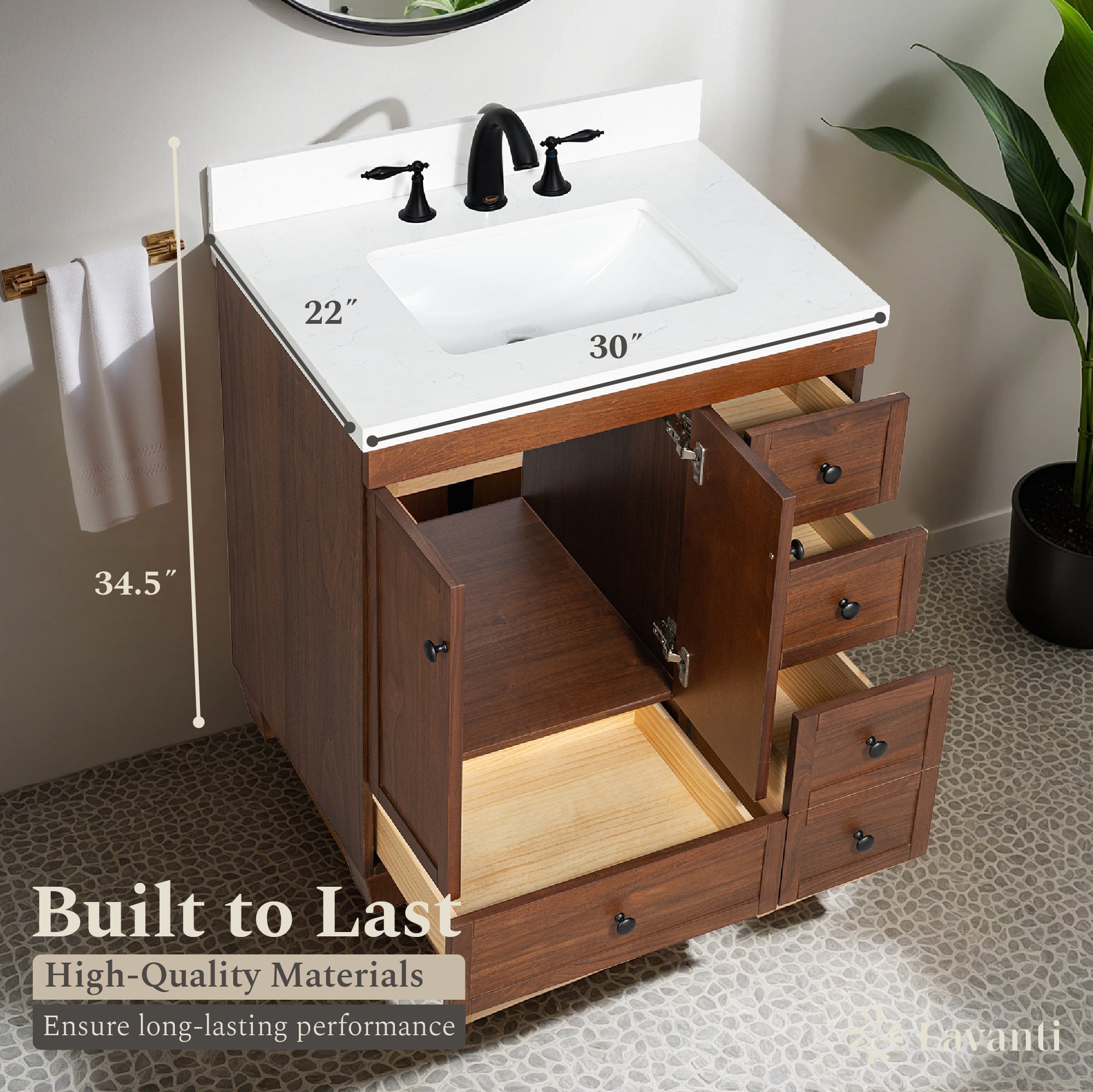Lavanti Depos - Walnut 30"