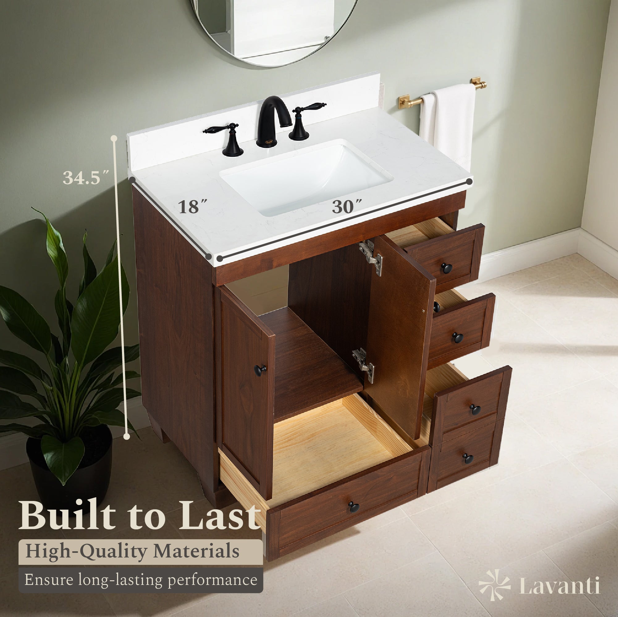 Lavanti Depos - Walnut 30*18"