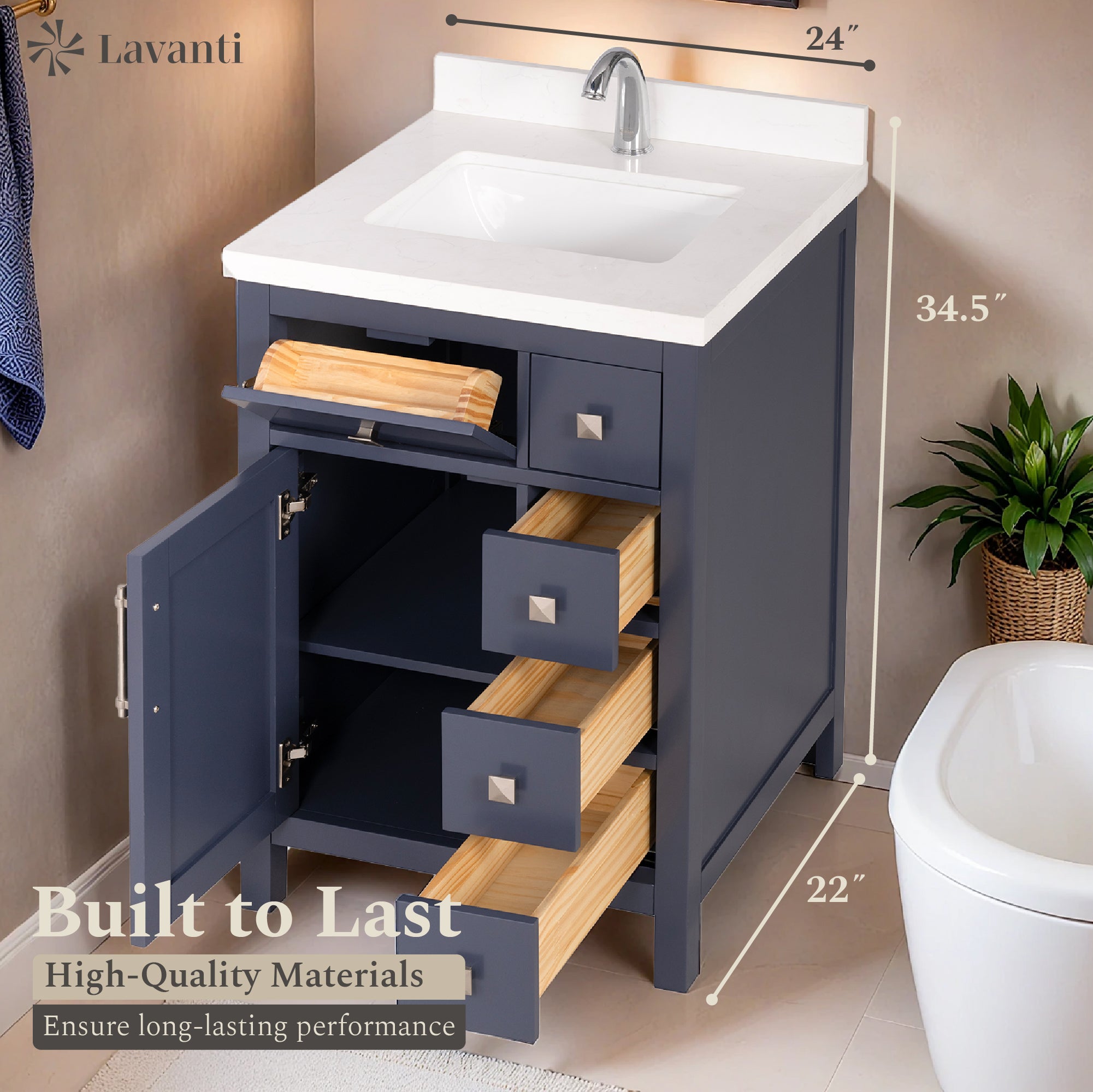 Lavanti Oakford - Navy Blue 24"