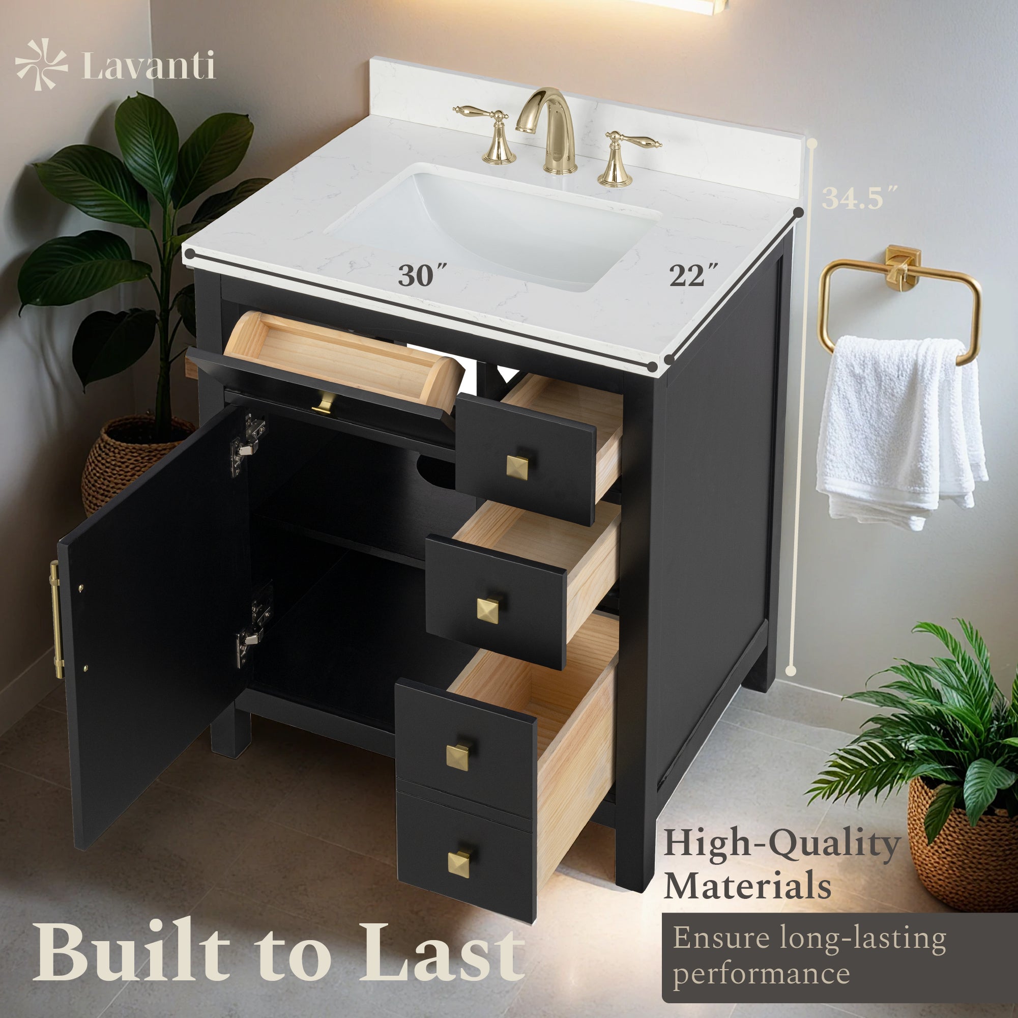 Lavanti Oakford - Black 30"