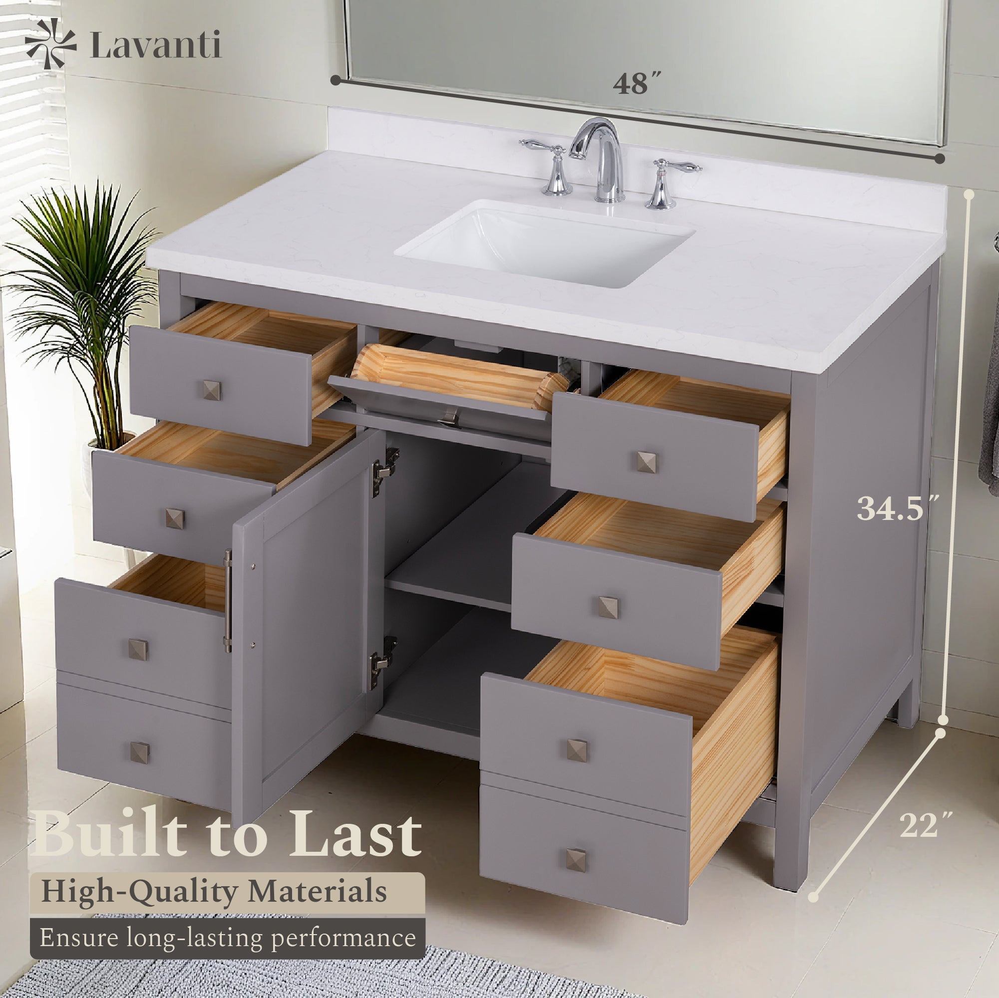 Lavanti Oakford - Gray 48"