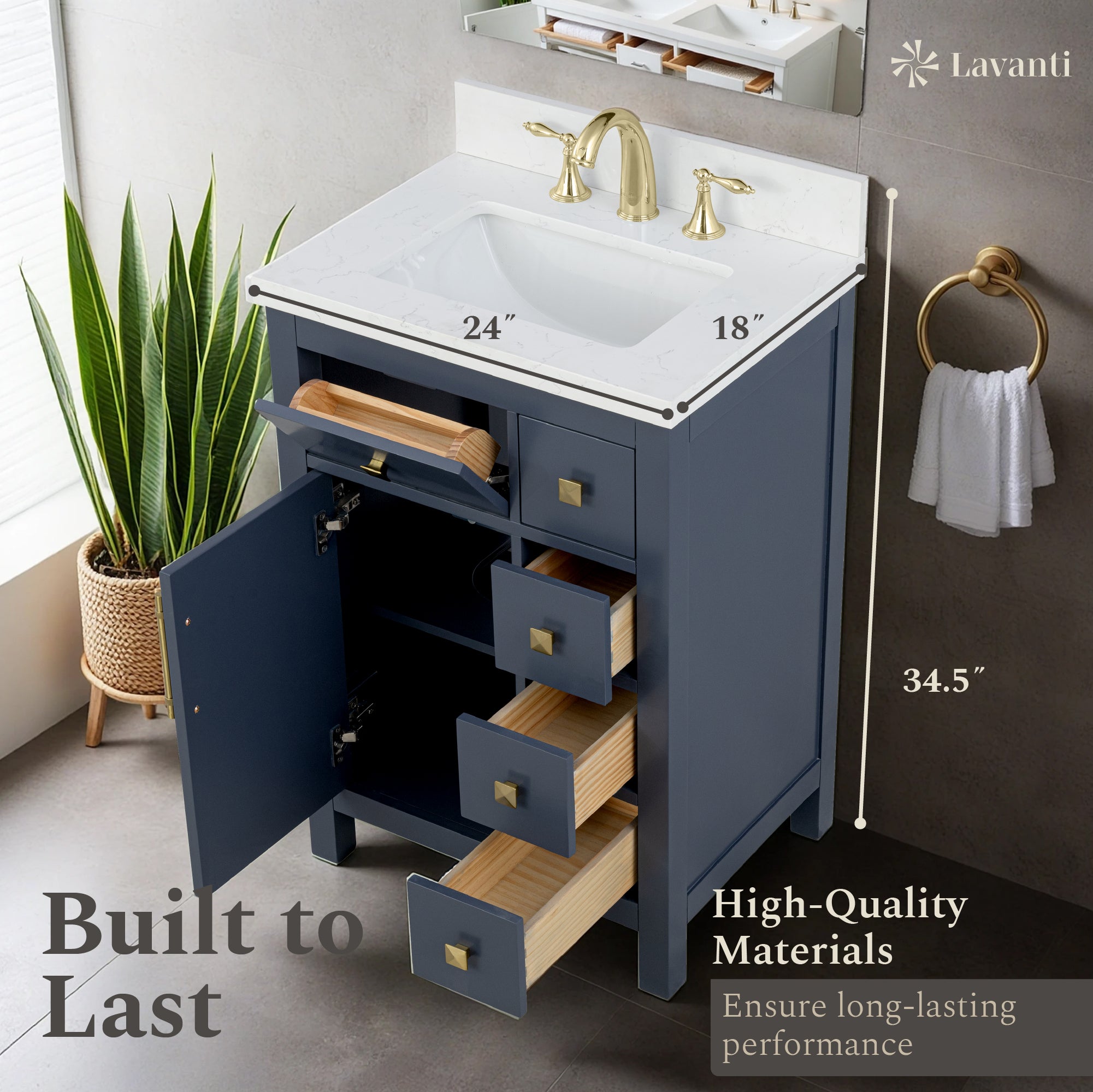 Lavanti Oakford - Navy Blue 24*18"