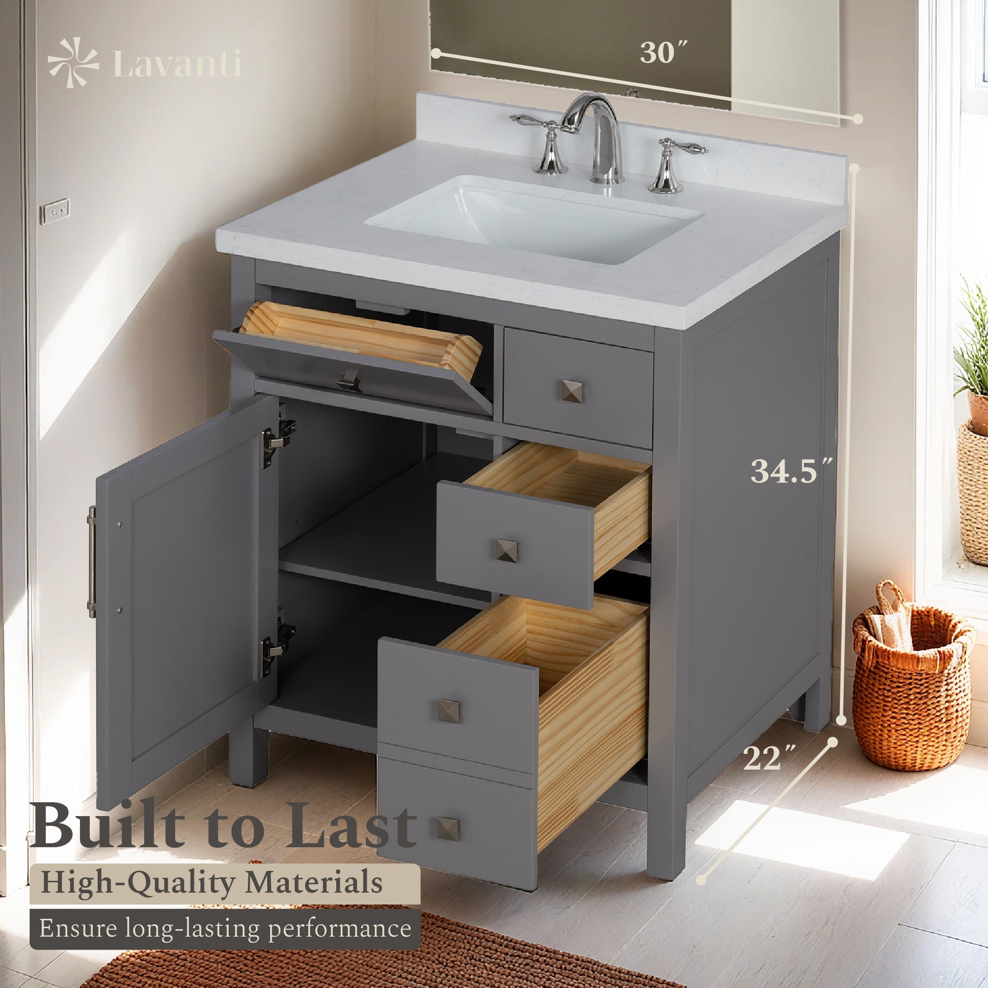 Lavanti Oakford - Gray 30"