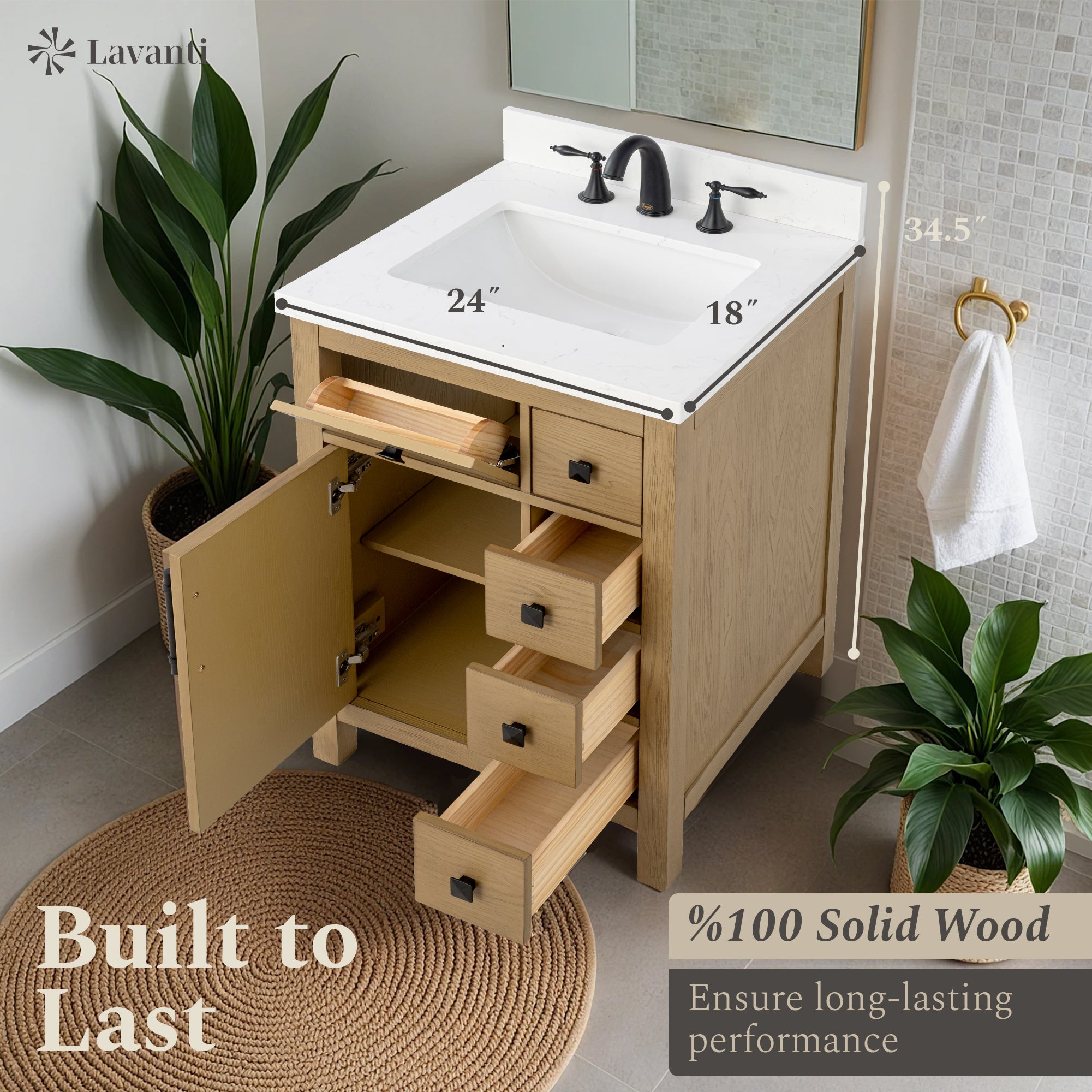 Lavanti Oakford - Oak 24*18"