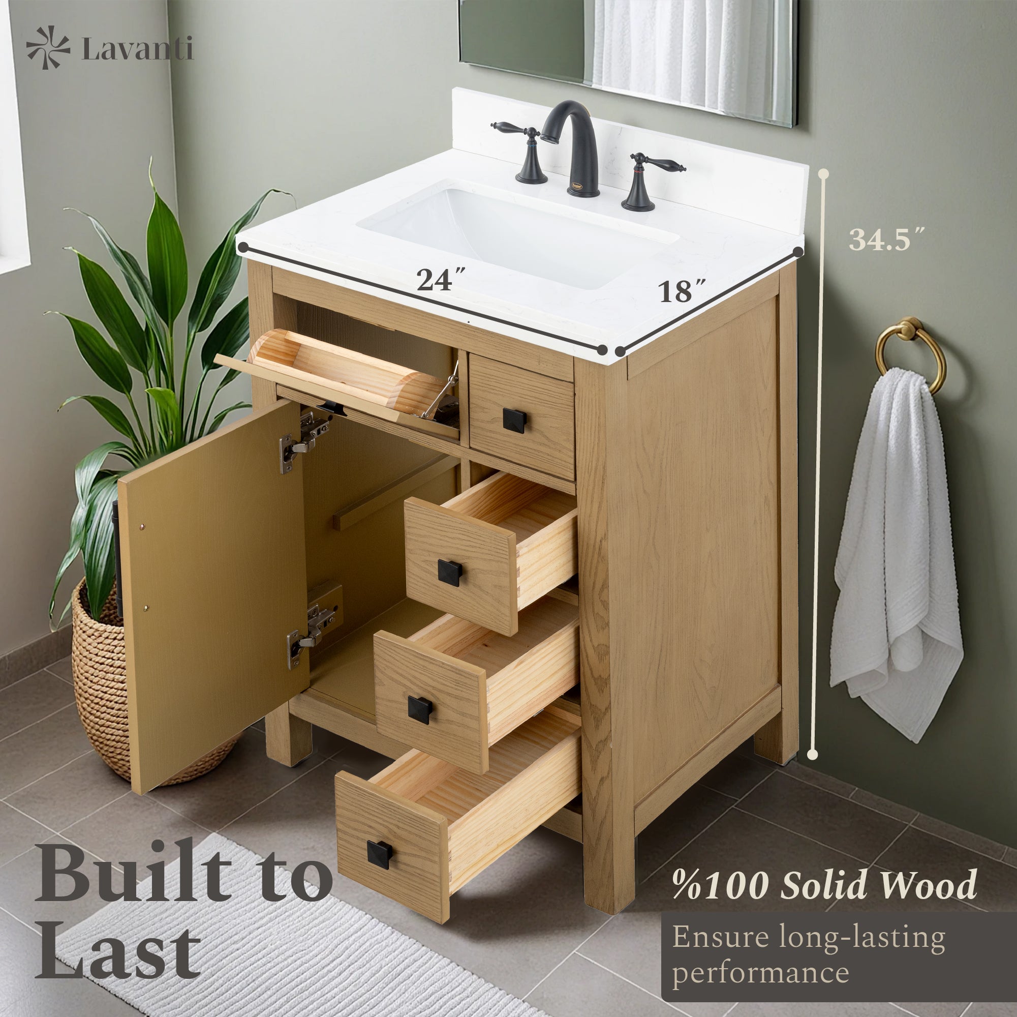 Lavanti Oakford - Oak 24"