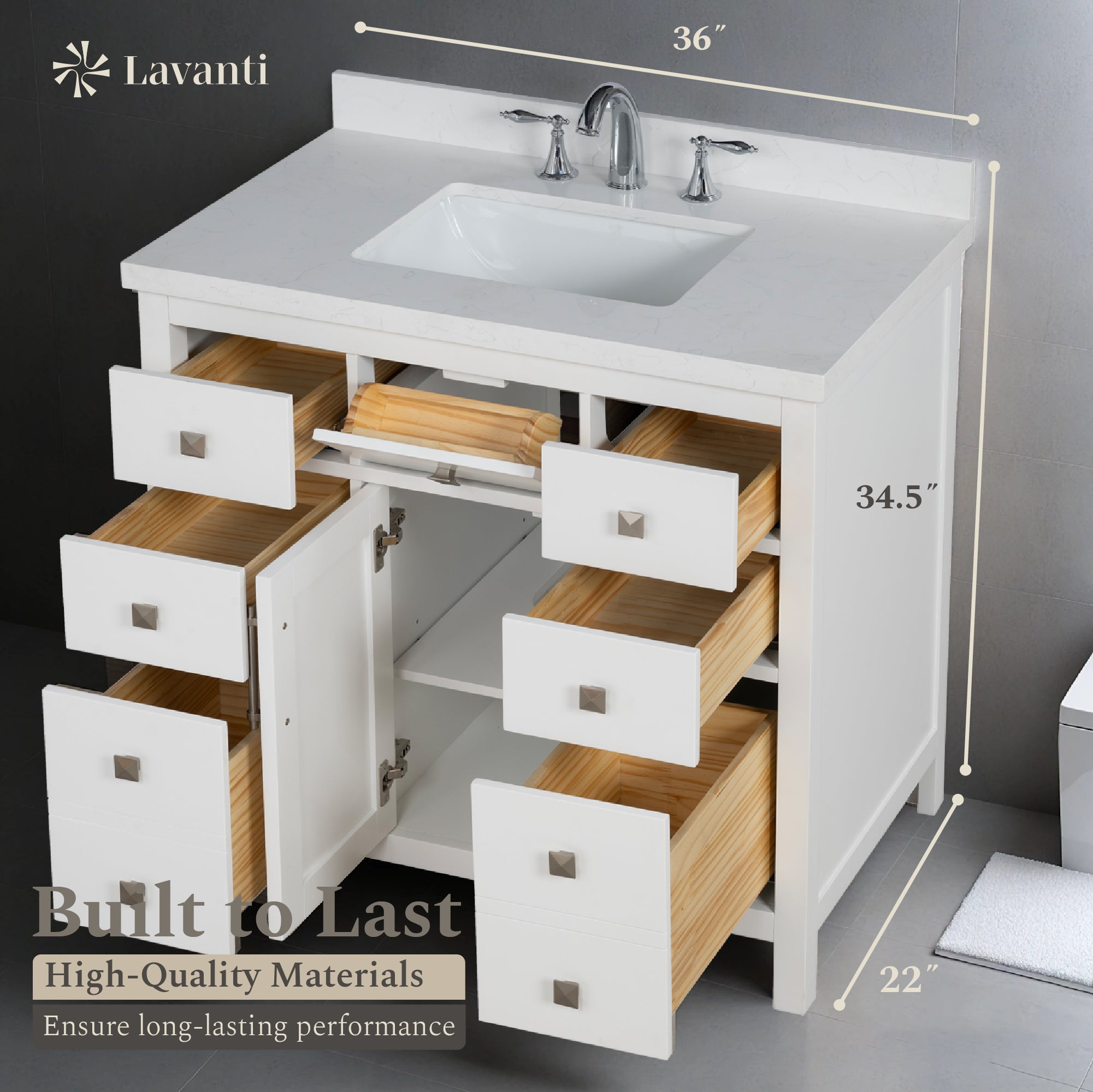 Lavanti Oakford - White 36"