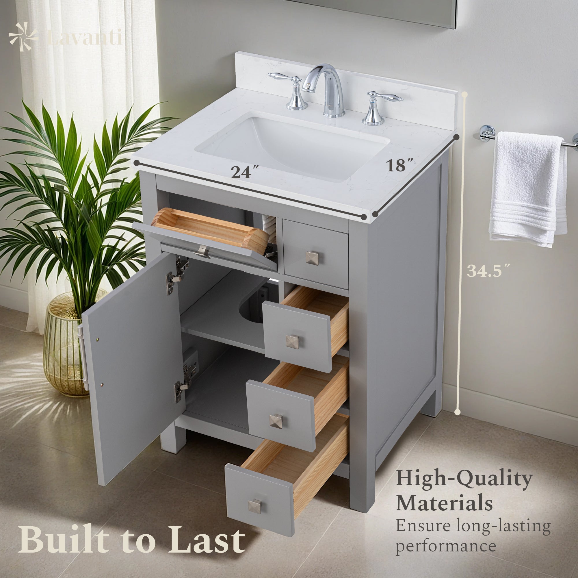 Lavanti Oakford - Gray 24*18"