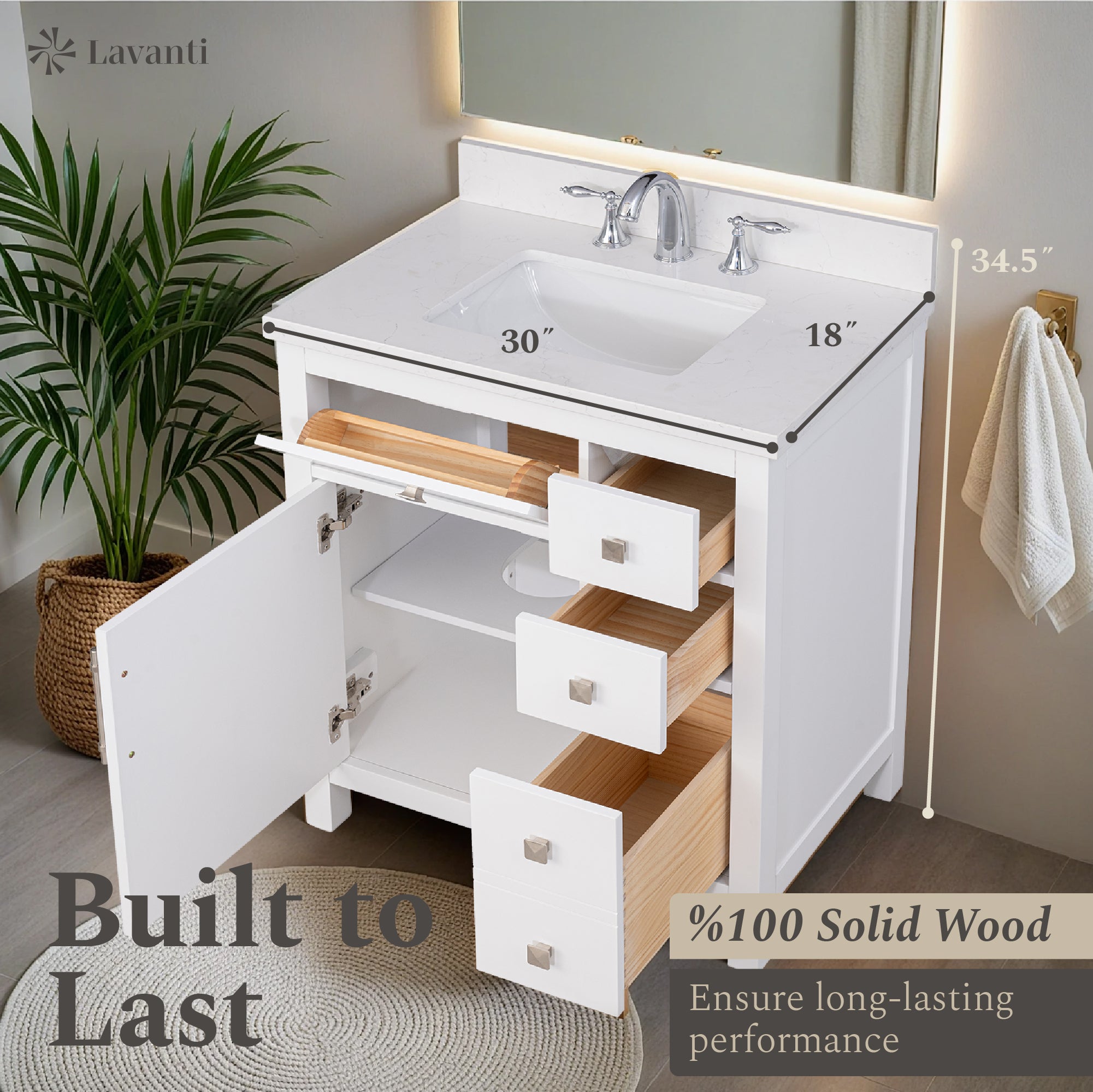 Lavanti Oakford - White 30*18"