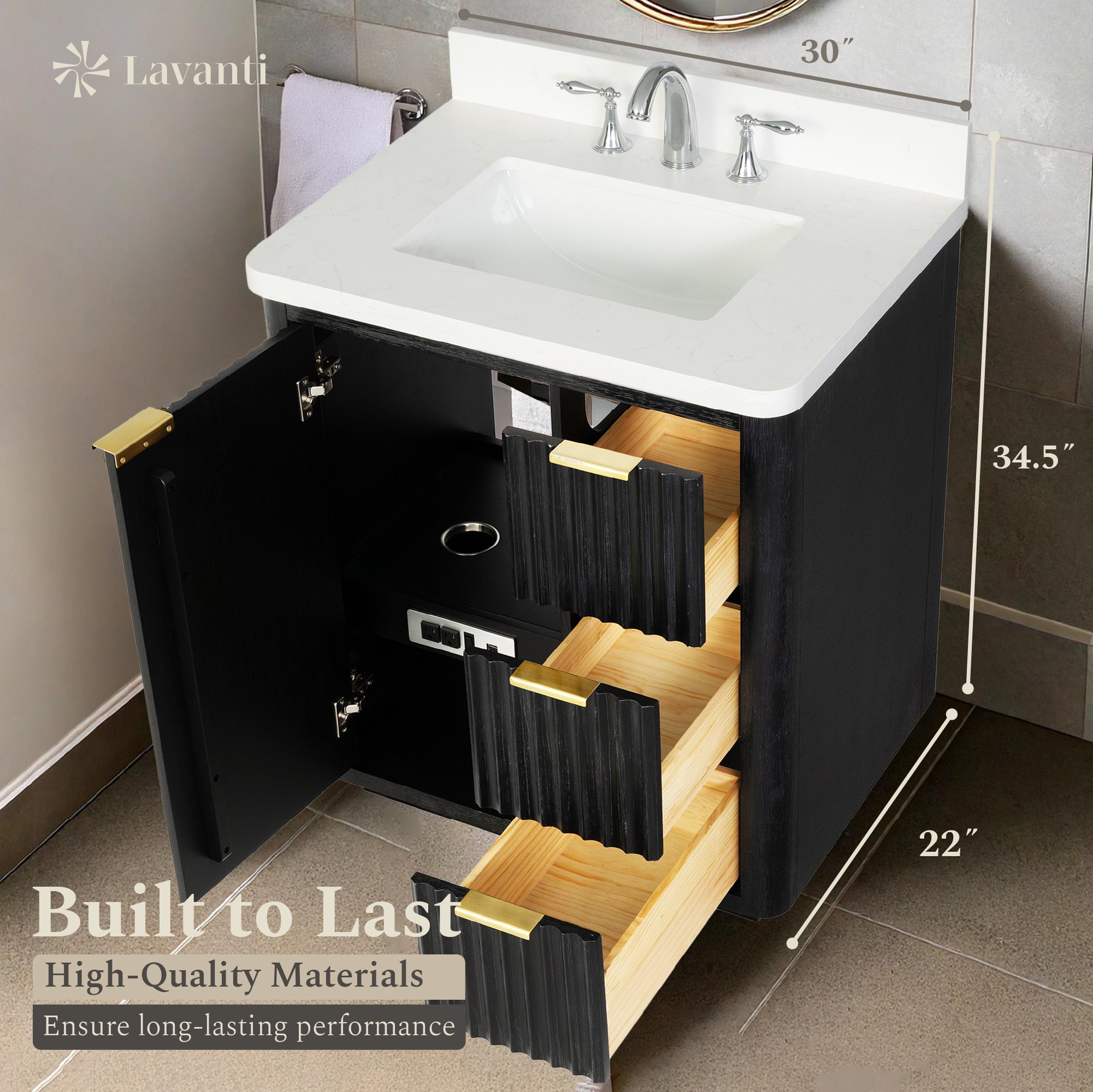 Lavanti Wooderna - Firwood Black 30"