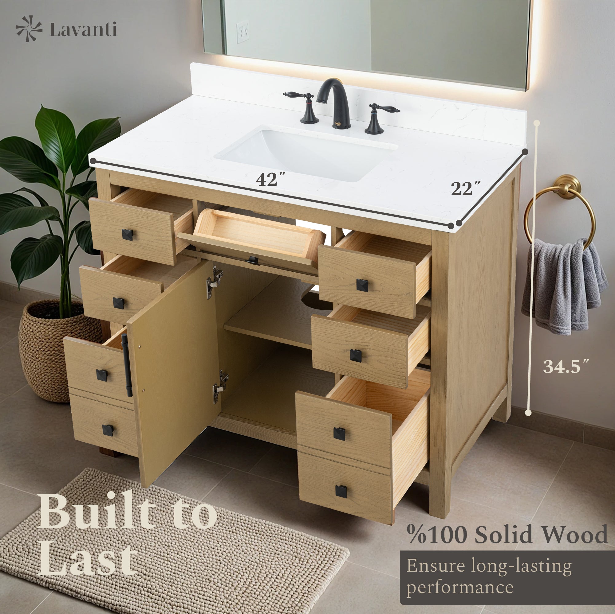 Lavanti Oakford - Oak 42"