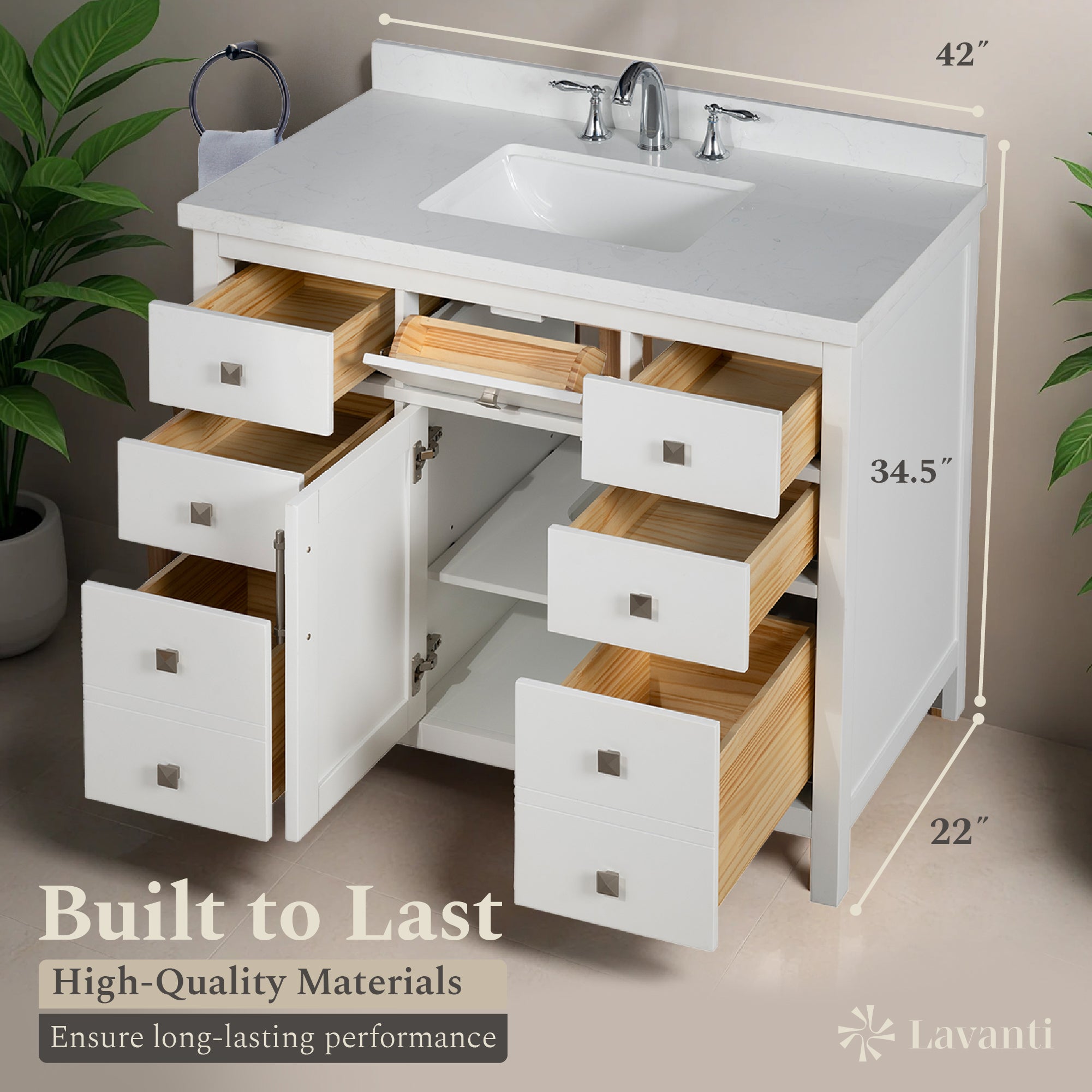 Lavanti Oakford - White 42"